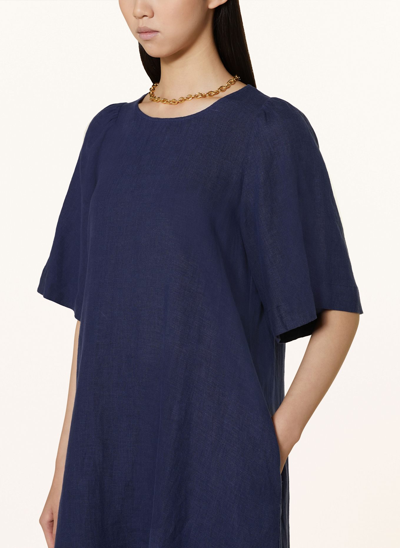 seidensticker Leinenkleid: DUNKELBLAU