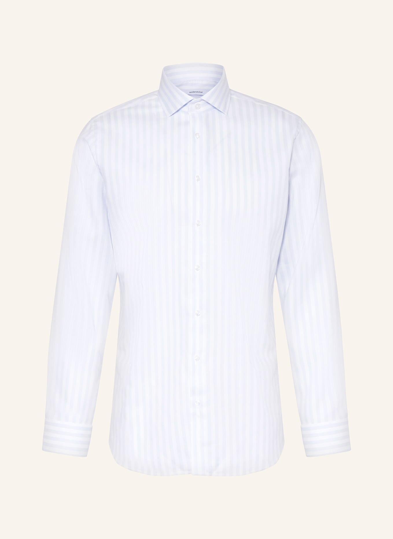 seidensticker Hemd Shaped Fit: WEISS / HELLBLAU