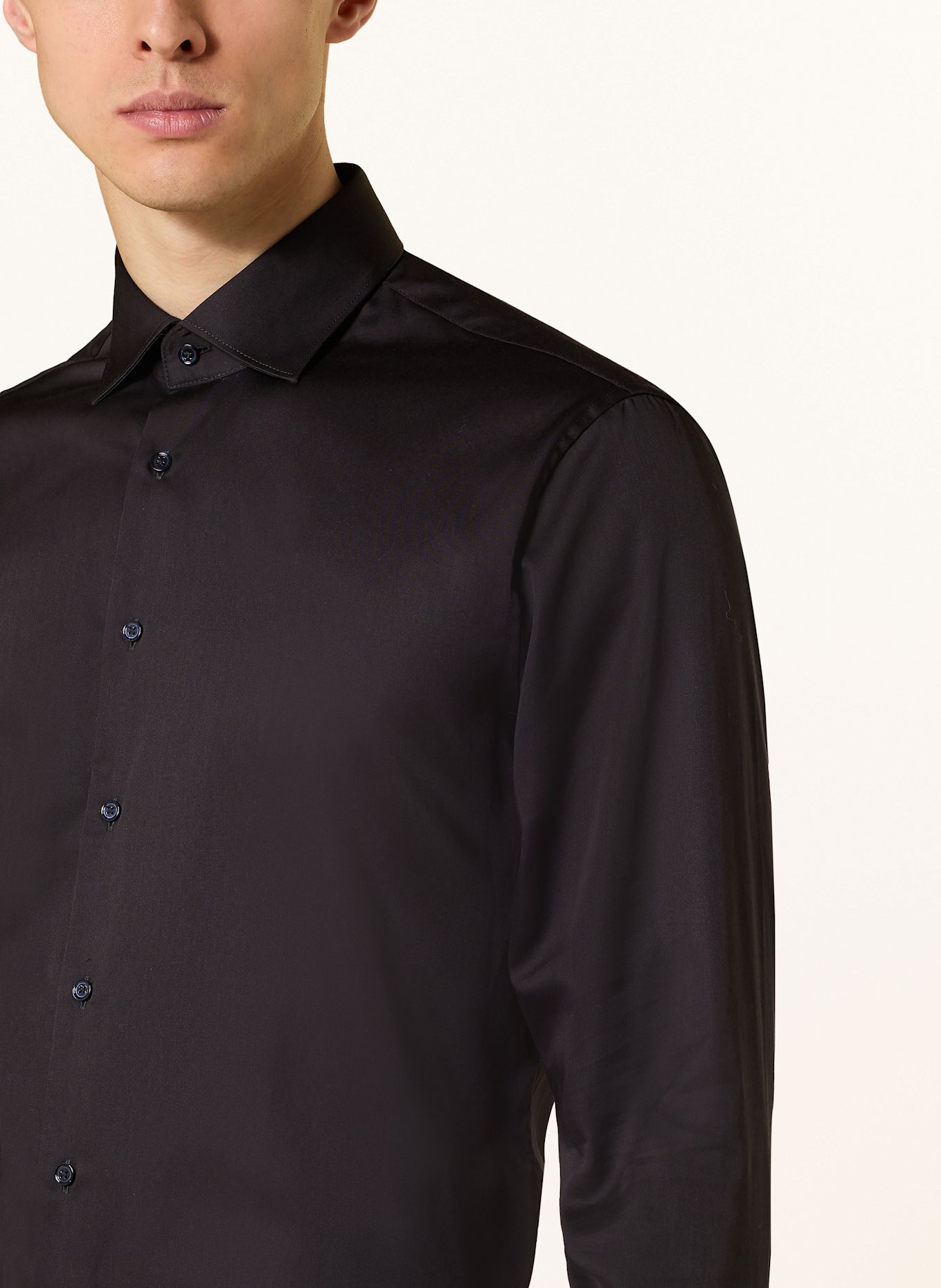 seidensticker Hemd Shaped Fit: SCHWARZ