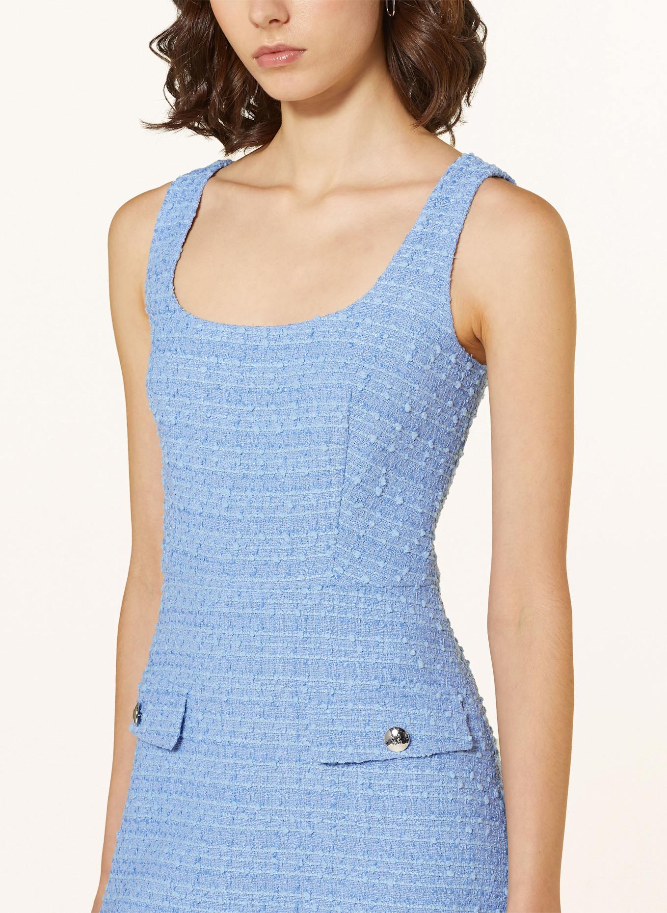 HUGO Sukienka tweedowa KILERA: JASNONIEBIESKI