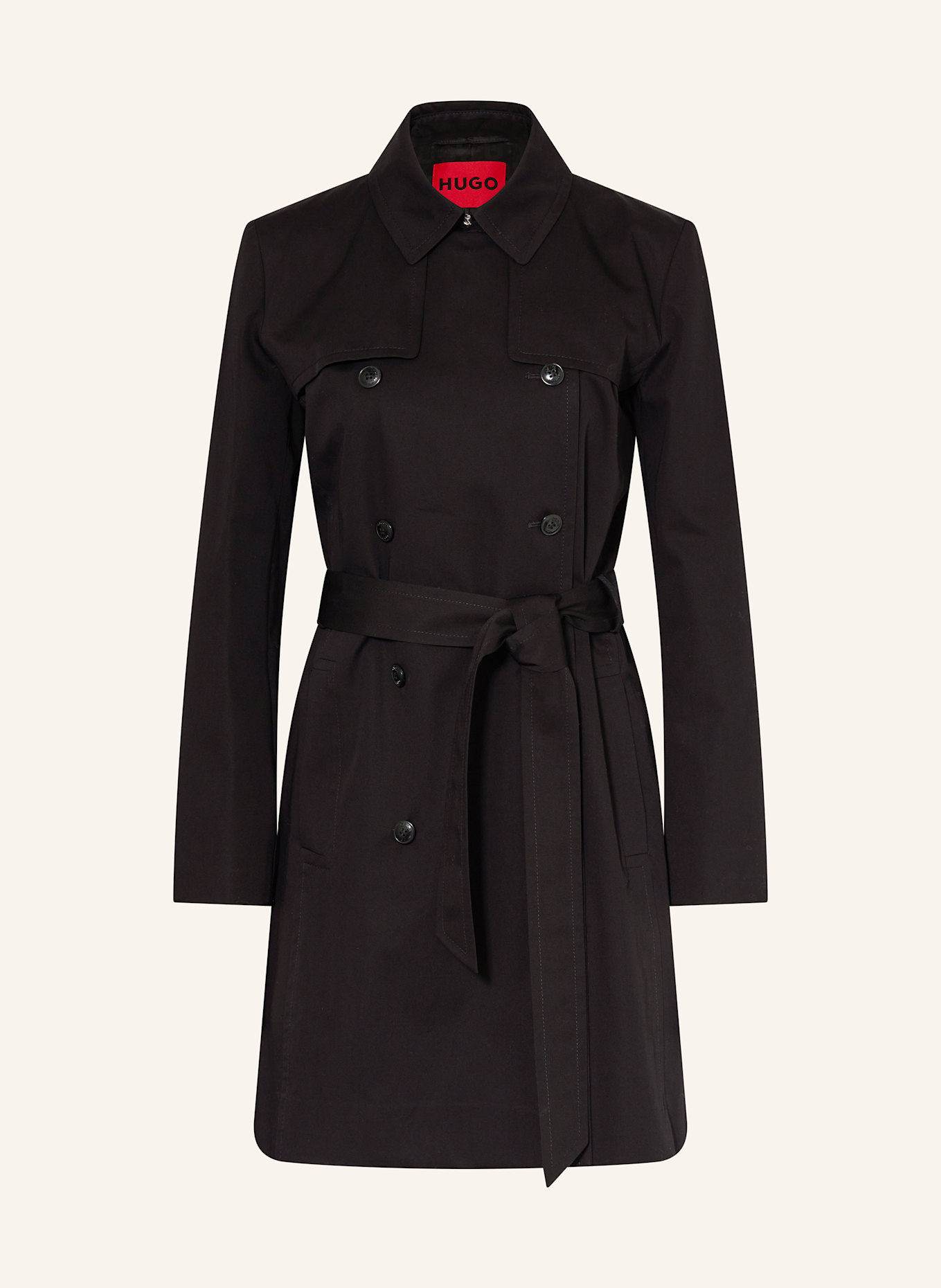 HUGO Trenchcoat MAKARES: SCHWARZ