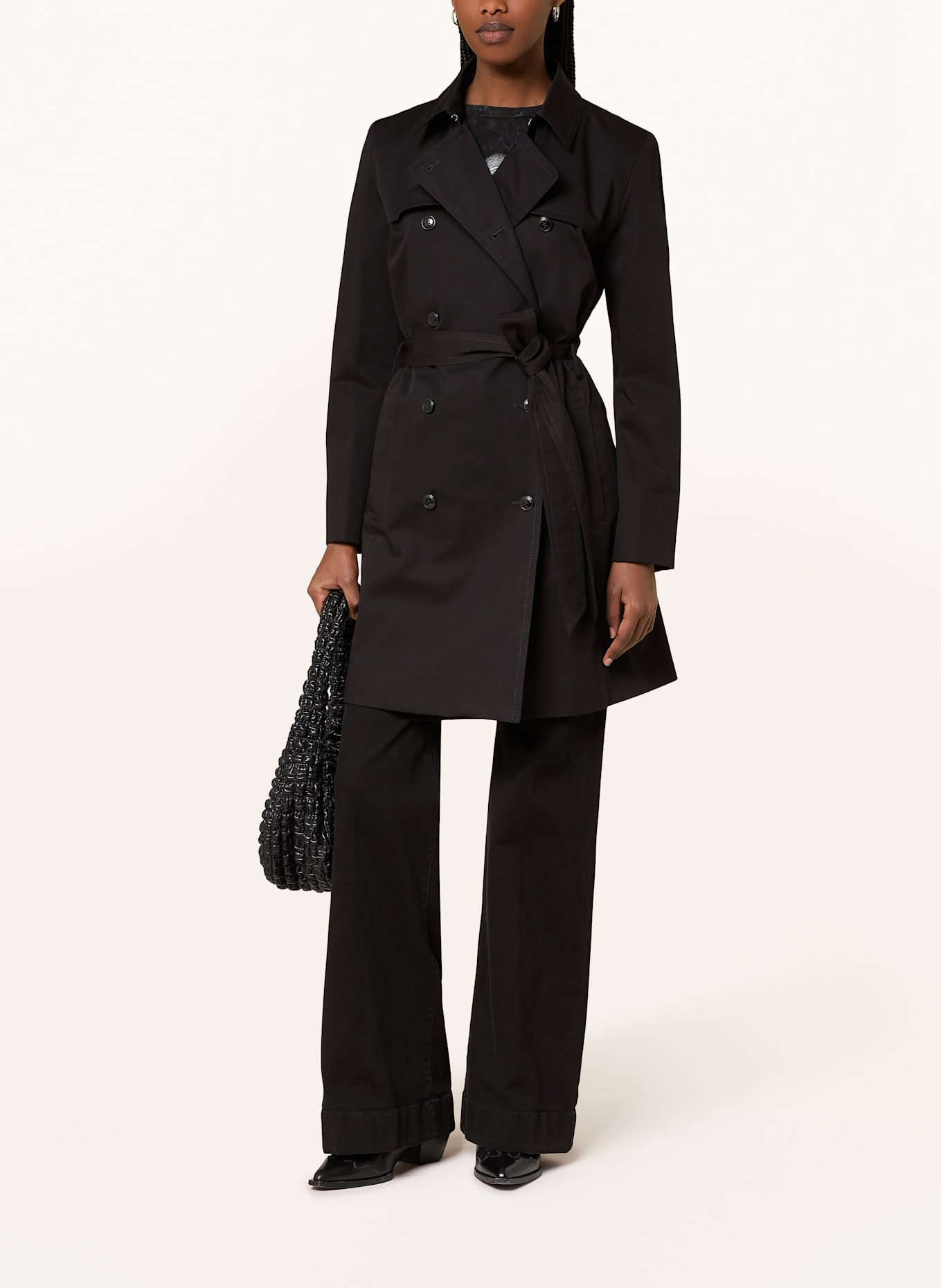 HUGO Trenchcoat MAKARES: SCHWARZ