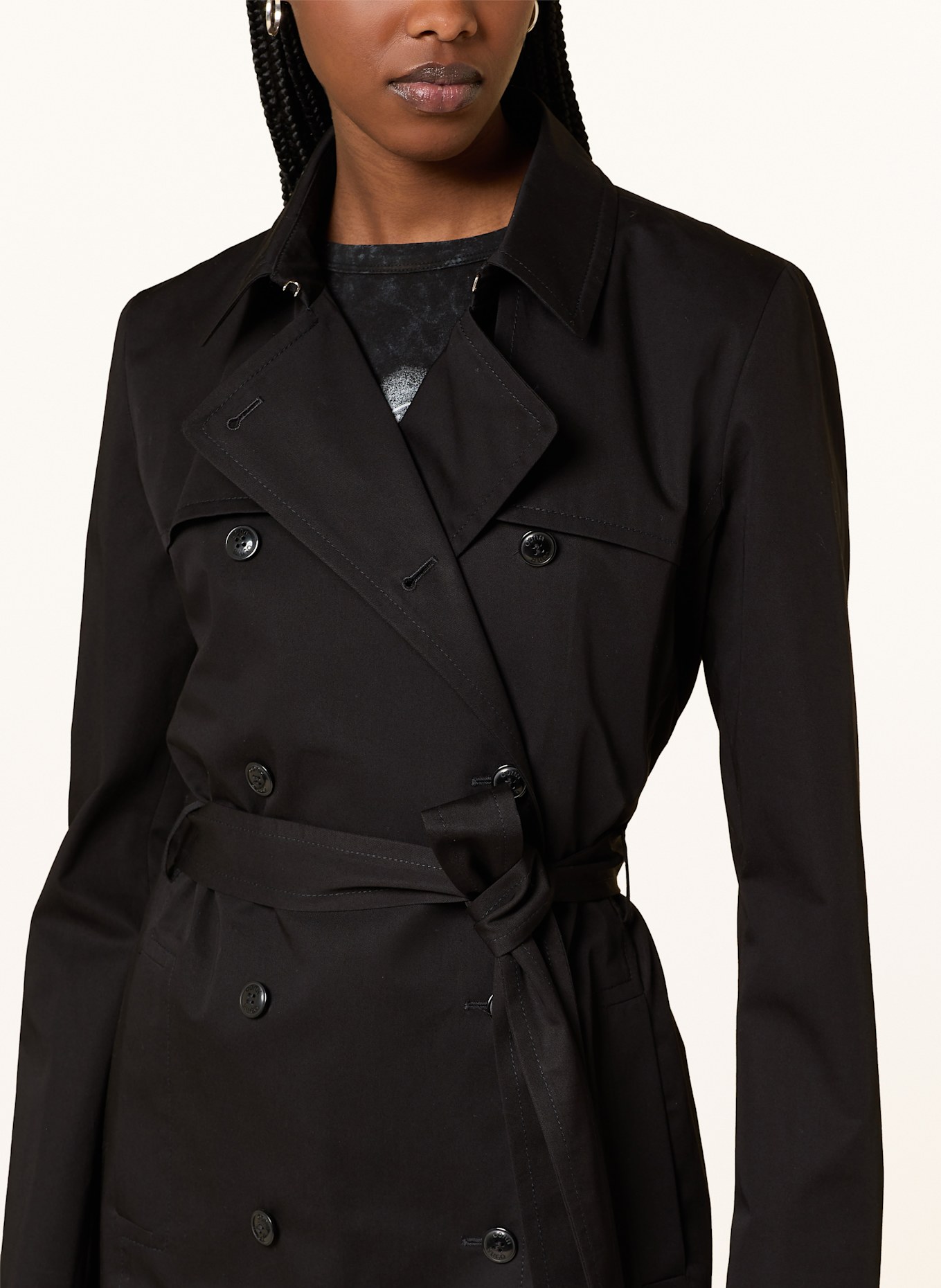 HUGO Trenchcoat MAKARES: SCHWARZ