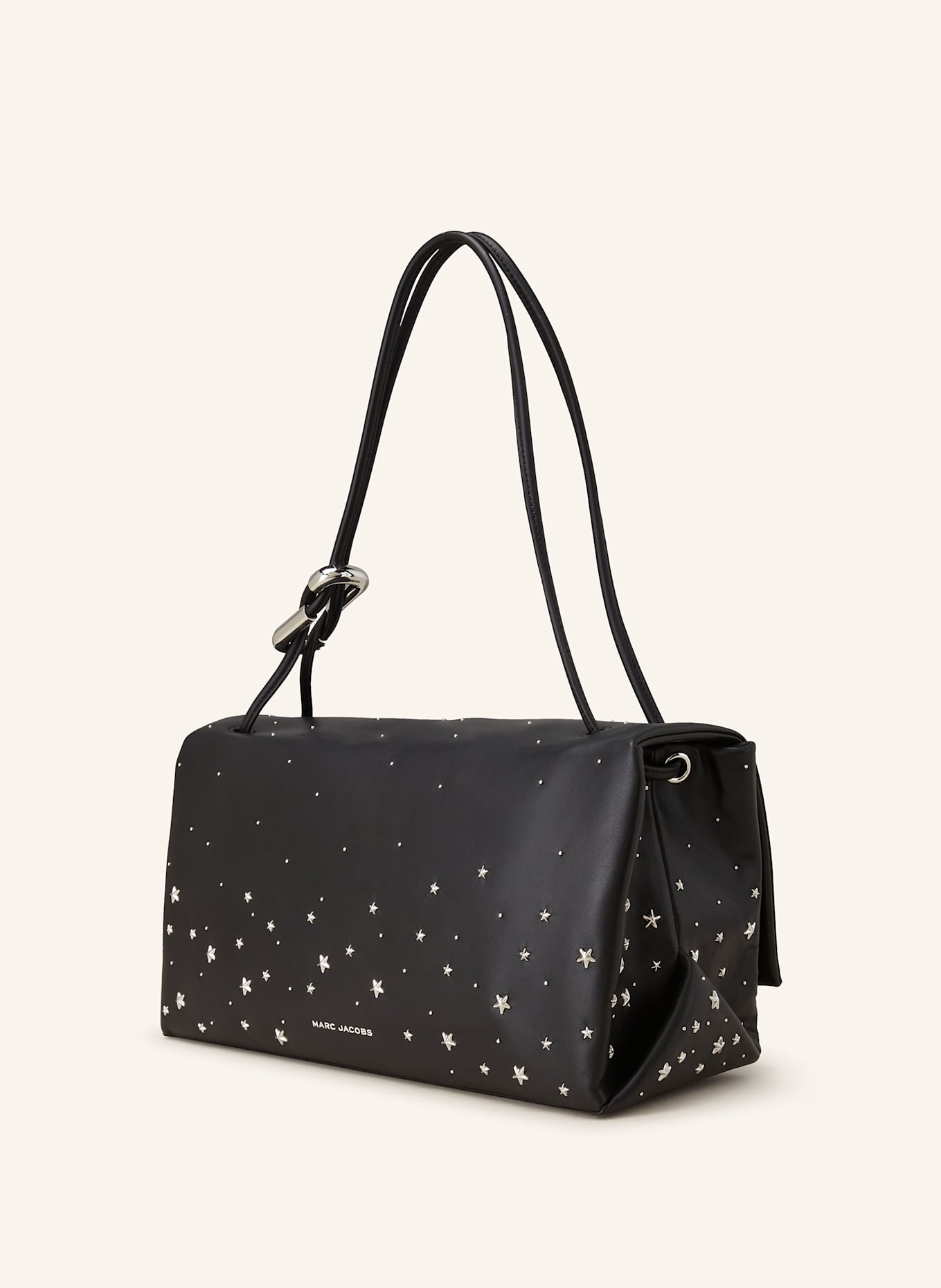 MARC JACOBS Schultertasche THE BIG LINK LARGE mit Nieten: SCHWARZ