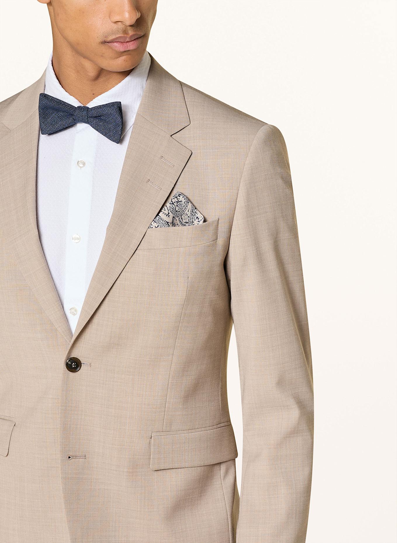 STRELLSON Set: Bow tie and pocket square: DARK BLUE / WHITE