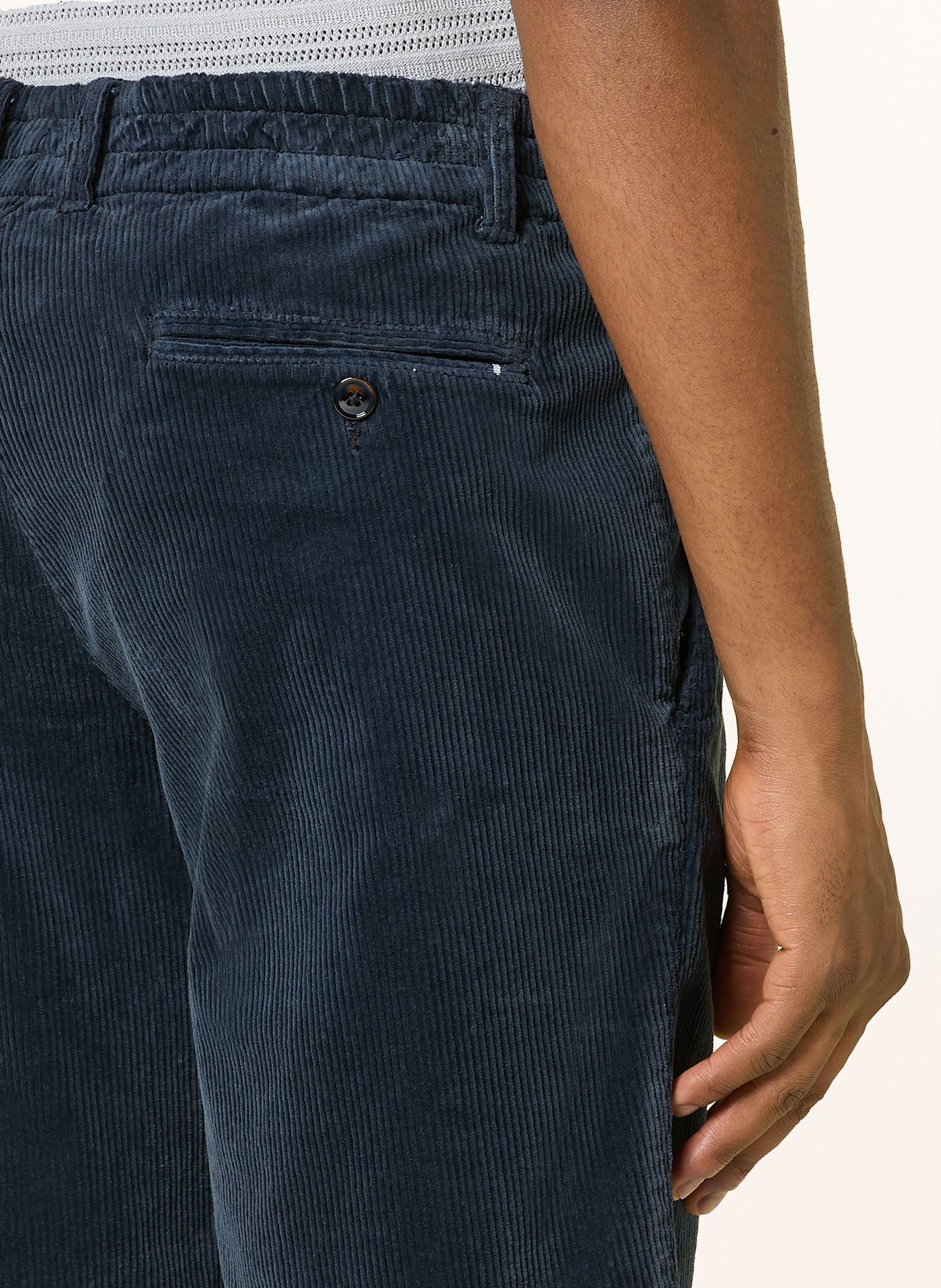 STROKESMAN'S Cordshorts Slim Fit: DUNKELBLAU