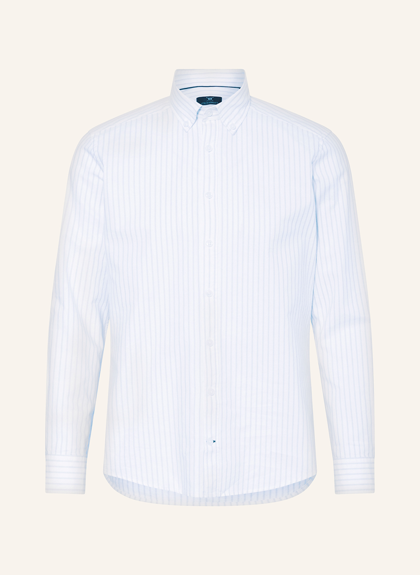 STROKESMAN'S Oxfordhemd Regular Fit: WEISS / HELLBLAU