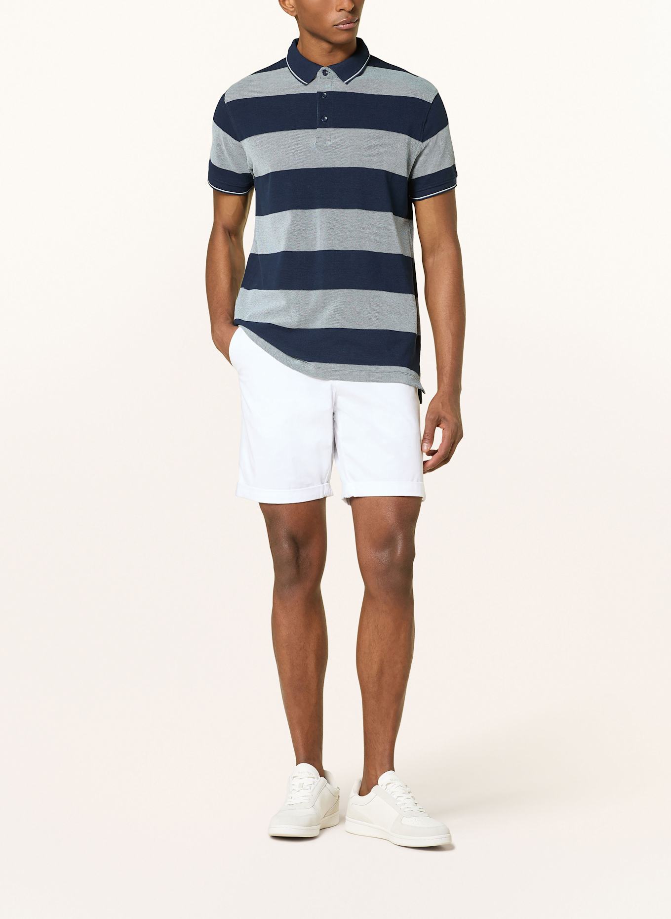 STROKESMAN'S Piqué-Poloshirt: GRÜN / DUNKELBLAU