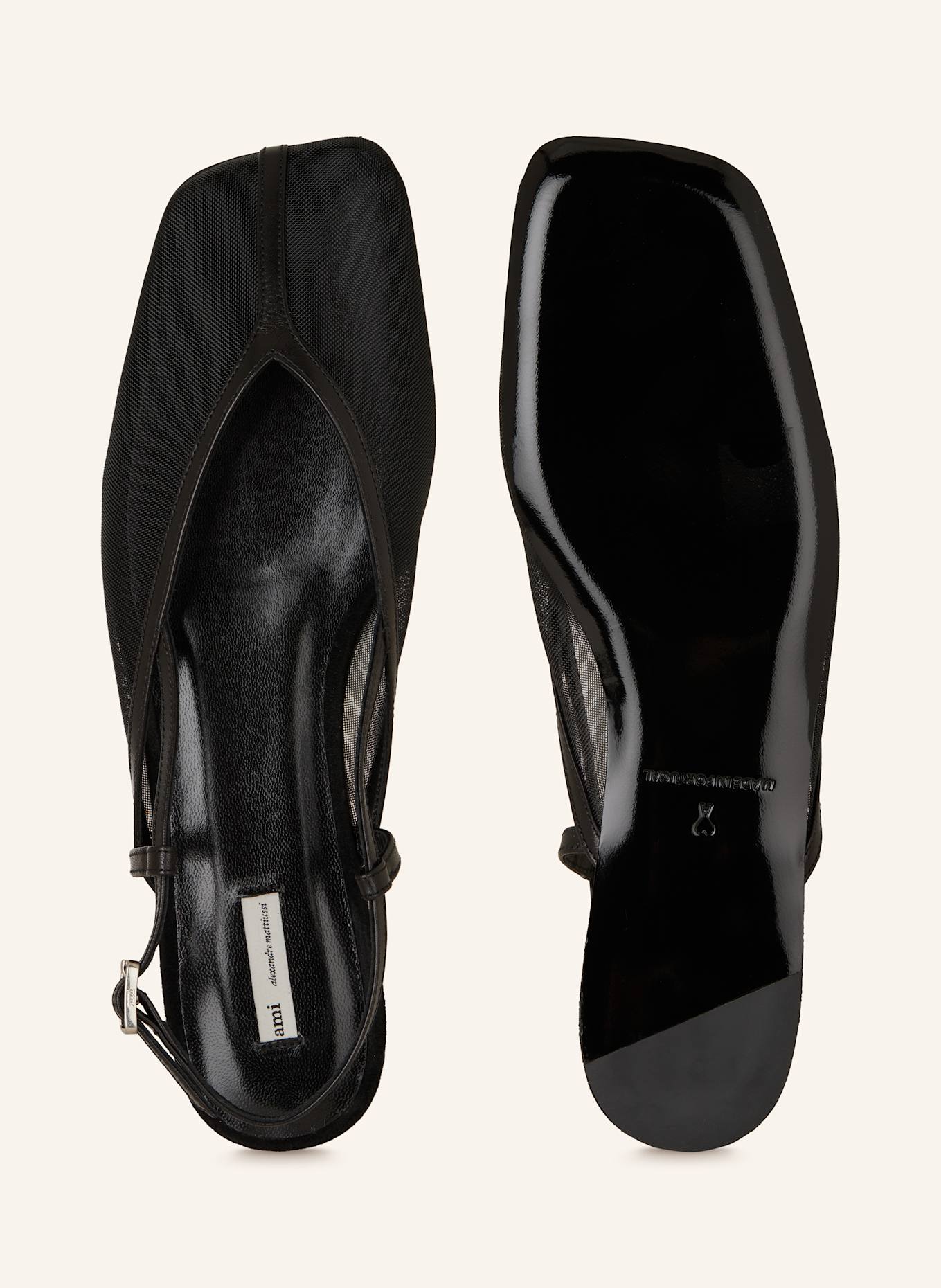 AMI PARIS Slingballerinas: SCHWARZ