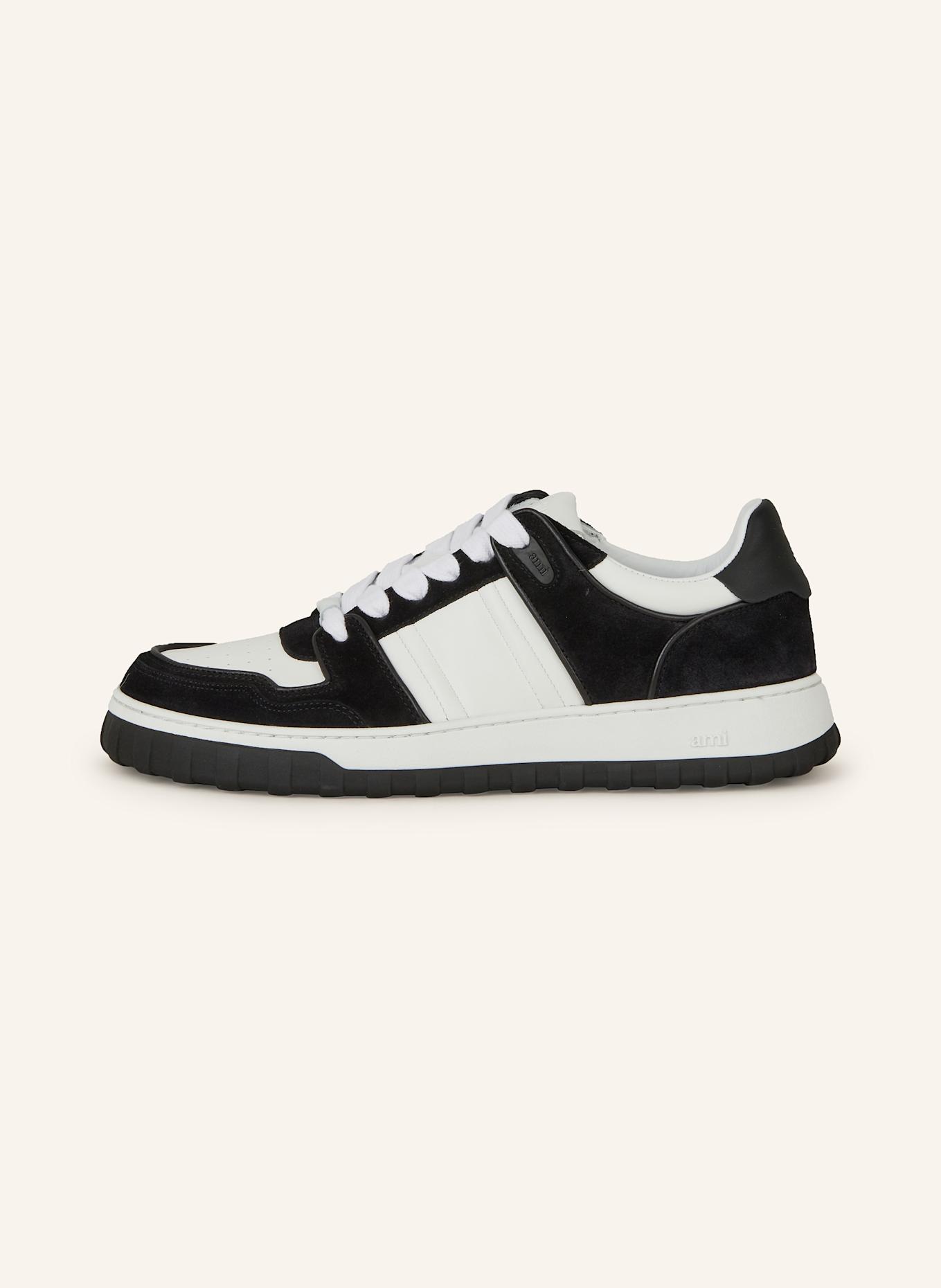 AMI PARIS Sneaker: WEISS/ SCHWARZ