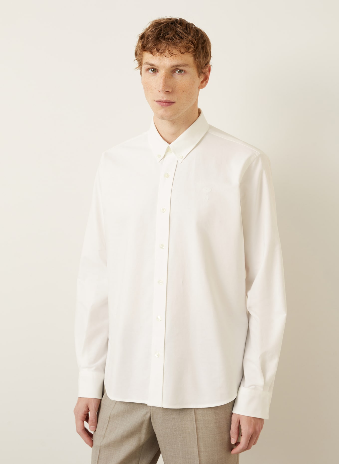 AMI PARIS Oxford shirt extra slim fit: WHITE