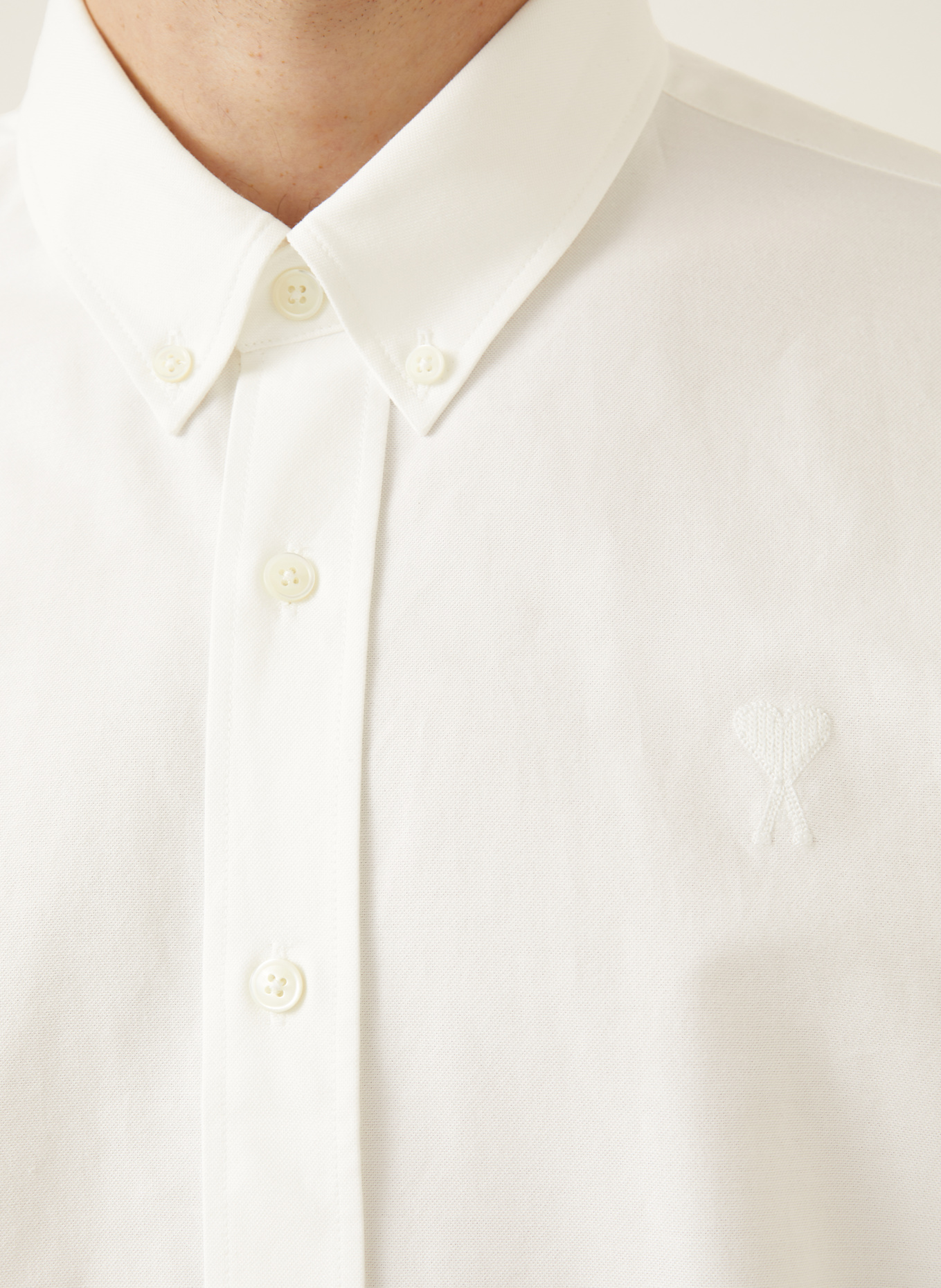 AMI PARIS Oxford shirt extra slim fit: WHITE