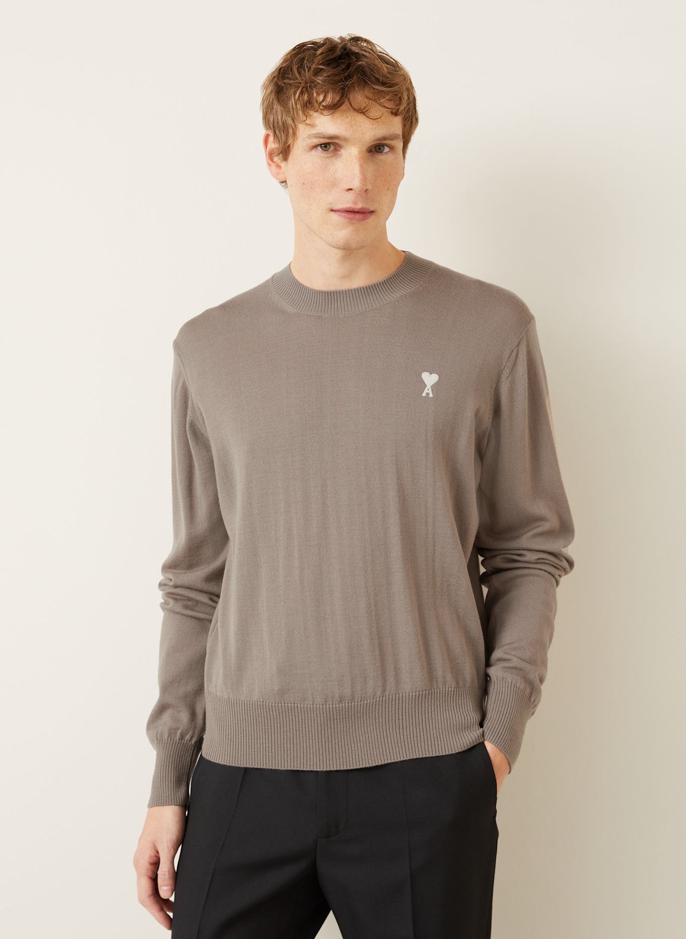 AMI PARIS Pullover aus Merinowolle, Farbe: BEIGE (Bild 4)