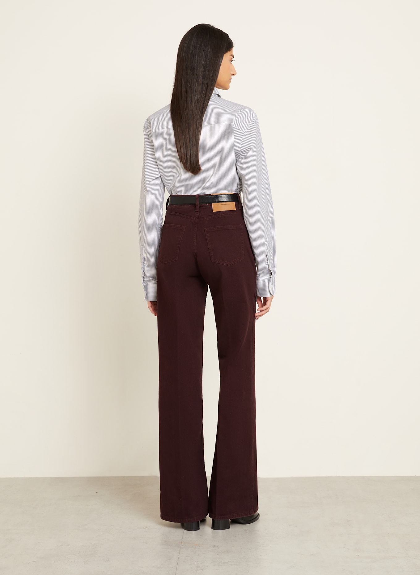 AMI PARIS Hemdbluse: SCHWARZ / WEISS