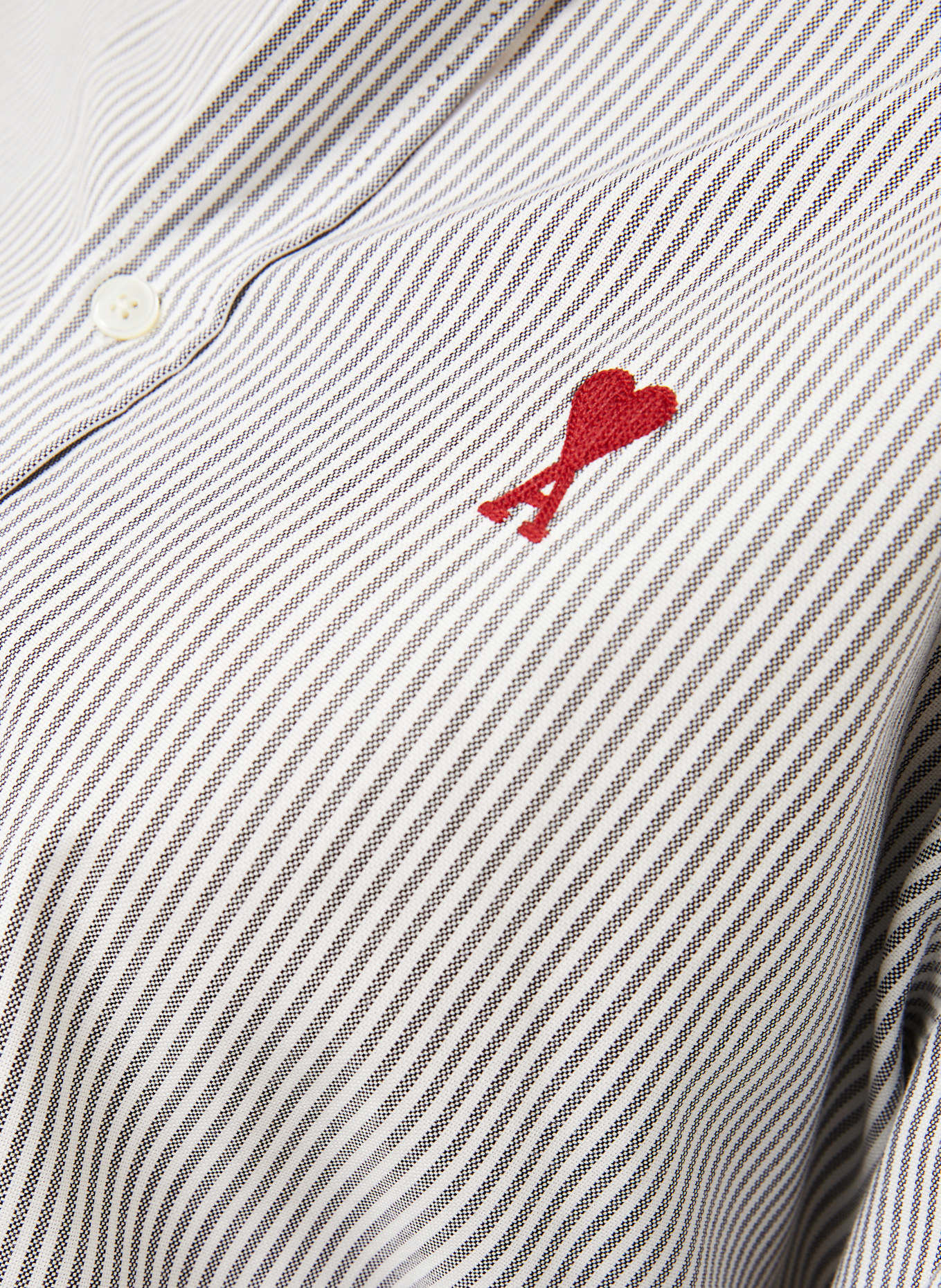 AMI PARIS Hemdbluse: SCHWARZ / WEISS