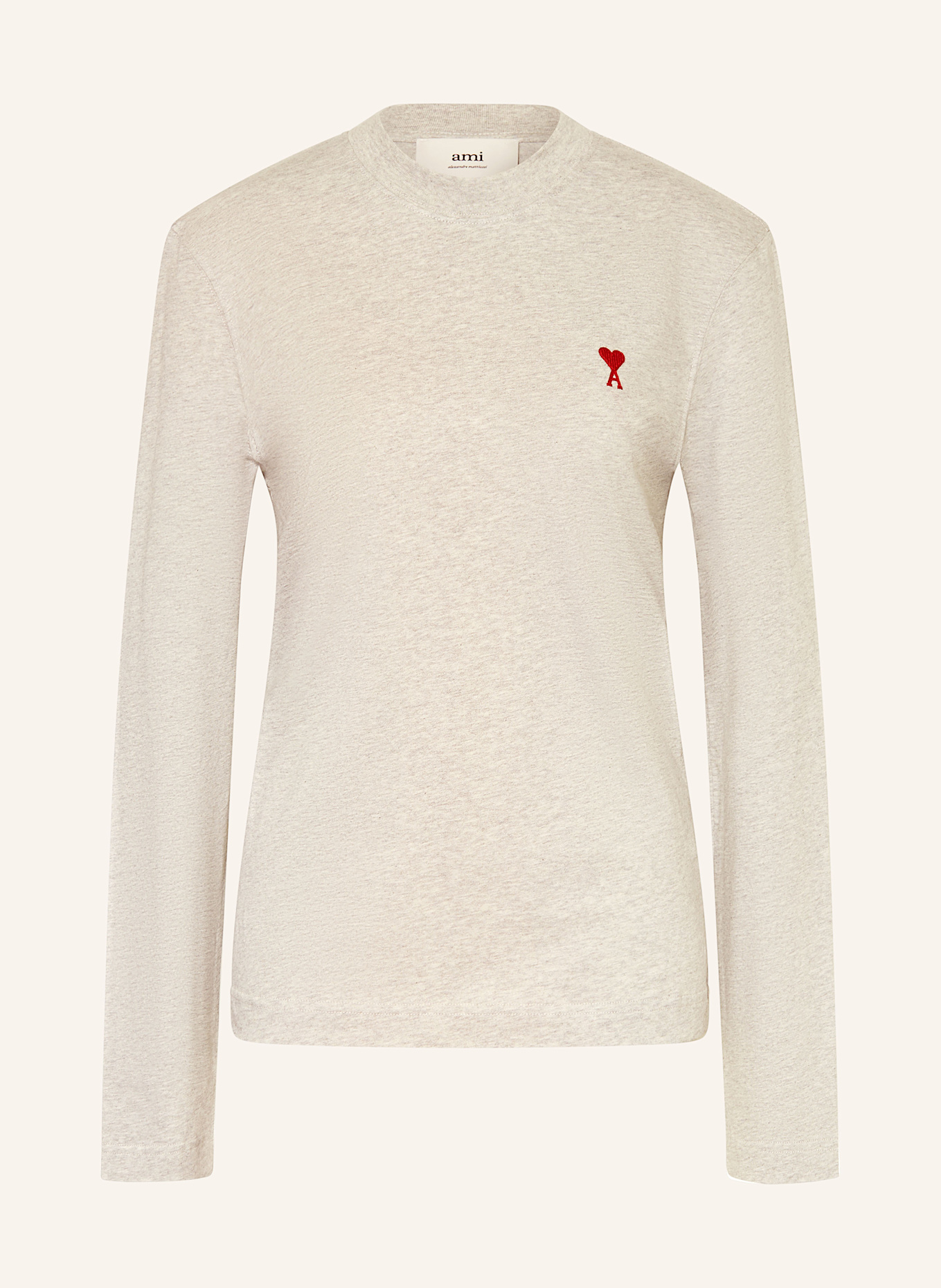 AMI PARIS Long sleeve shirt: LIGHT GRAY