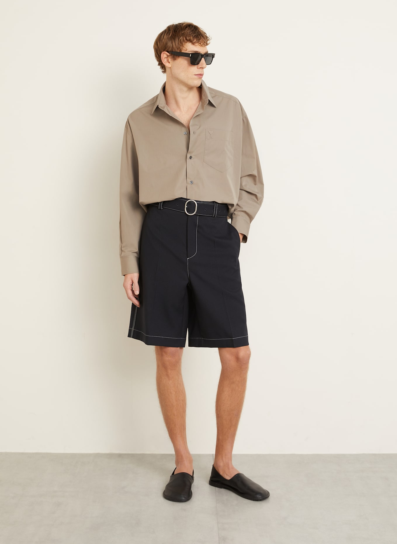 AMI PARIS Hemd Comfort Fit: TAUPE