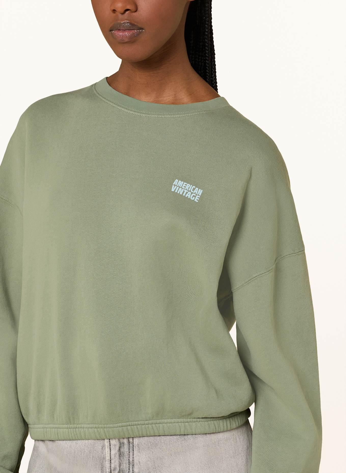 American Vintage Sweatshirt IZUBIRD: DUNKELGRÜN