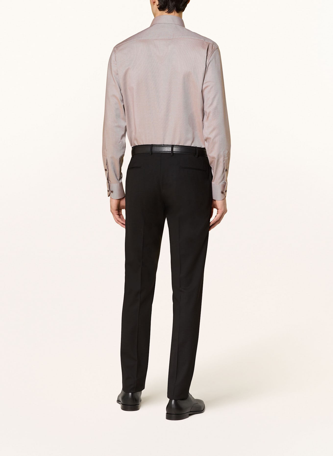 ETERNA Shirt modern fit: BEIGE/ BROWN