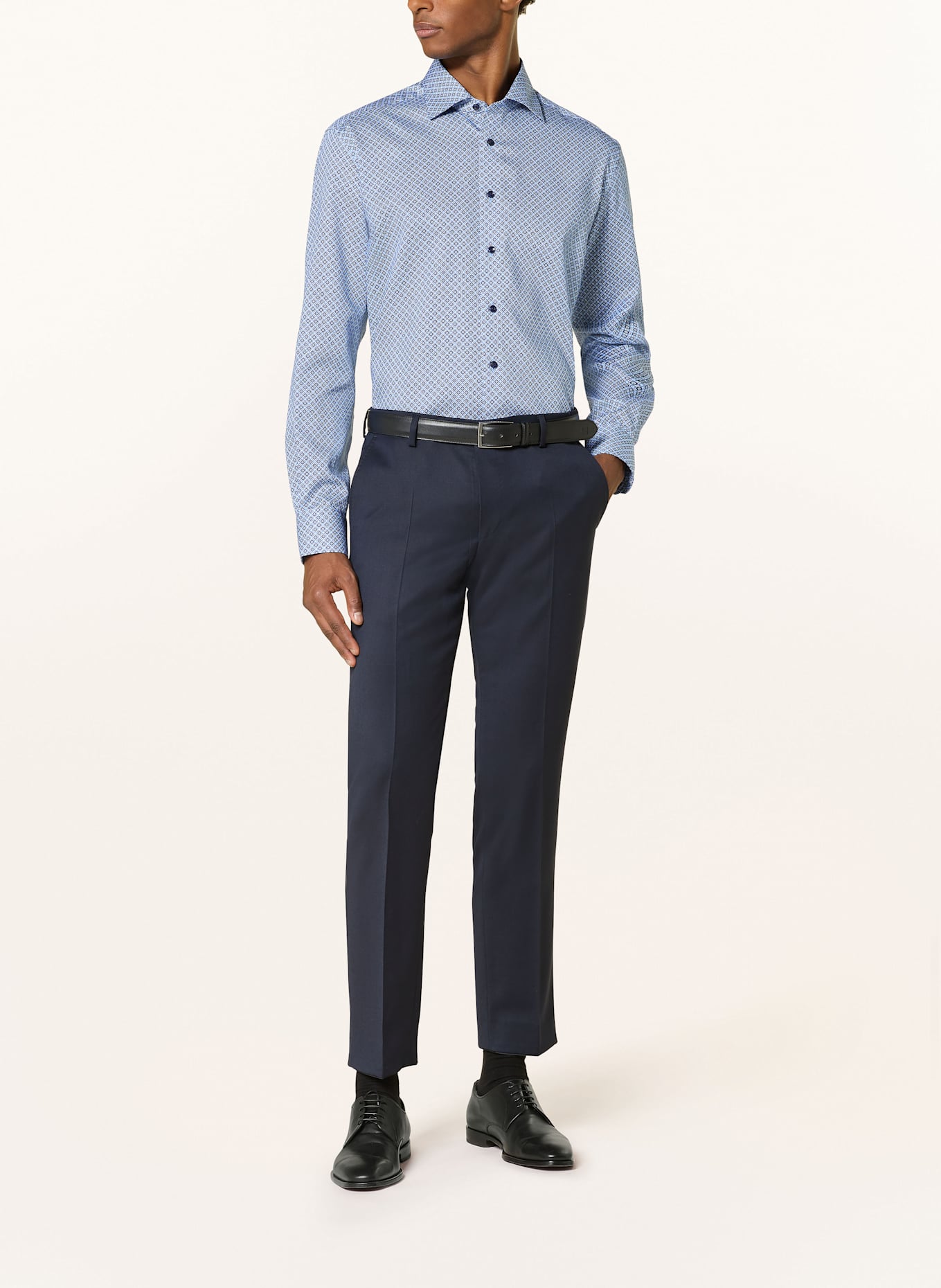 ETERNA Shirt modern fit: LIGHT BLUE/ BLUE