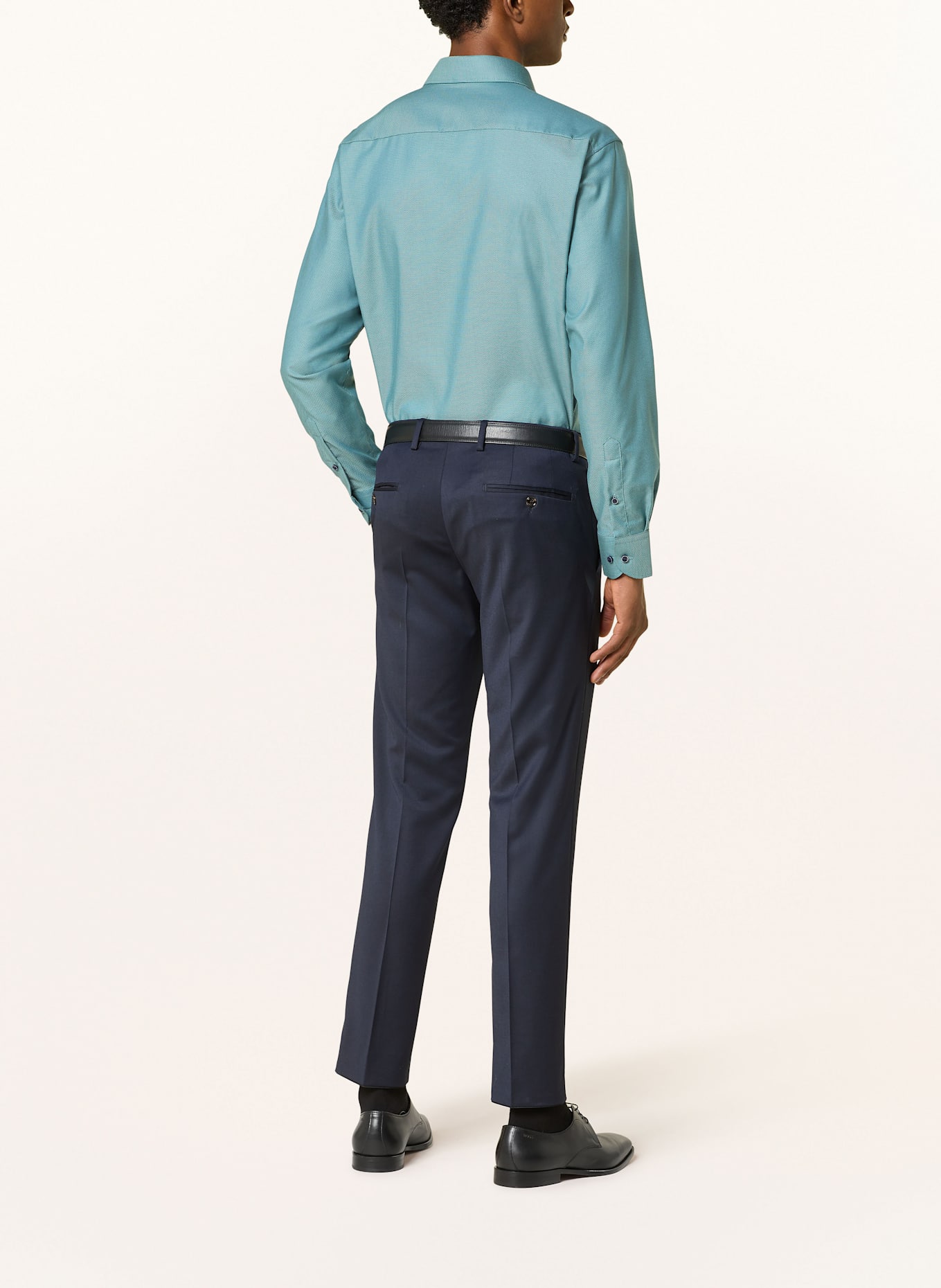 ETERNA Shirt modern fit: DARK GREEN/ TEAL