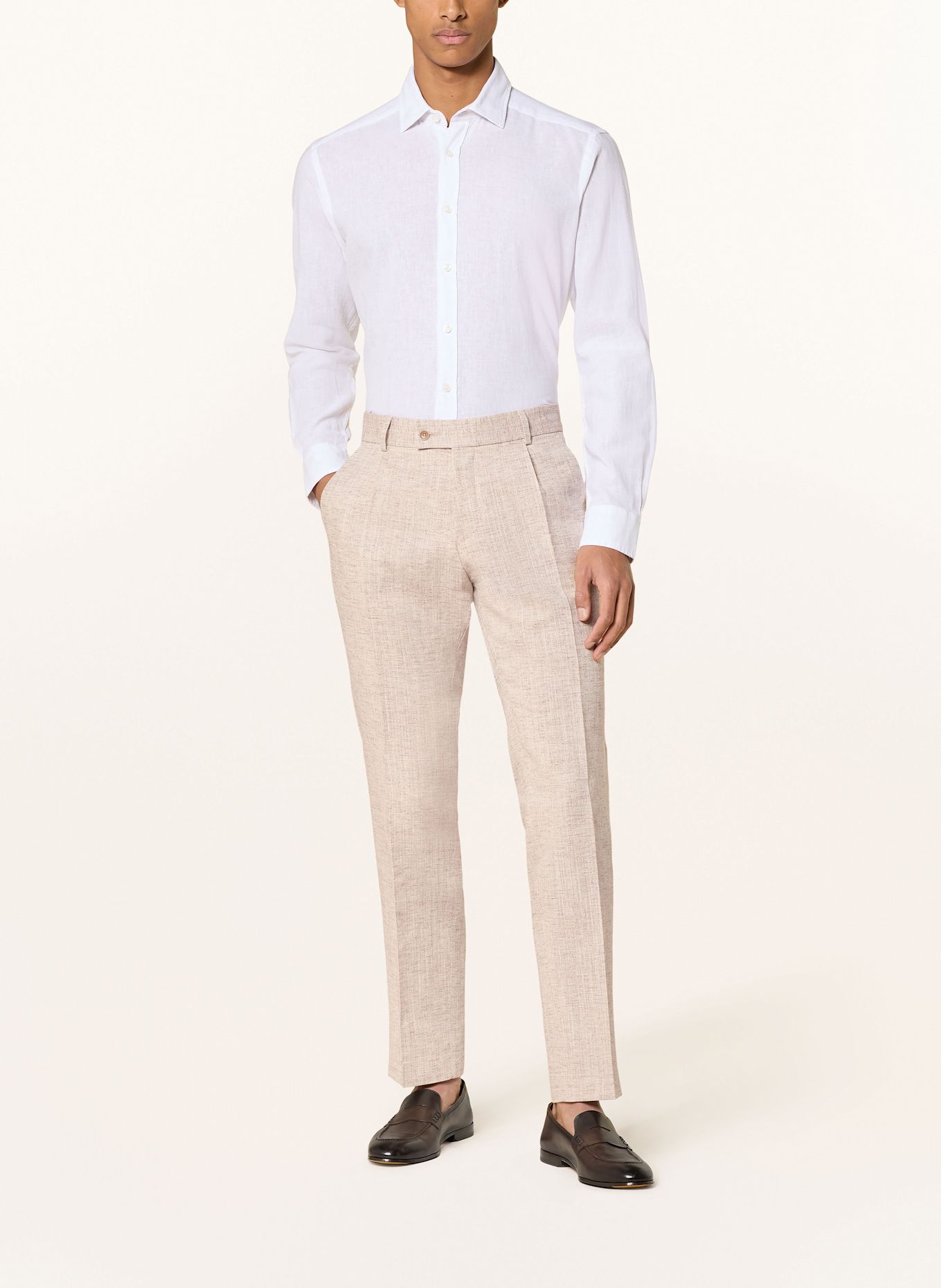 CG - CLUB of GENTS Anzughose CG PETER Slim Fit mit Leinen: 22 BEIGE