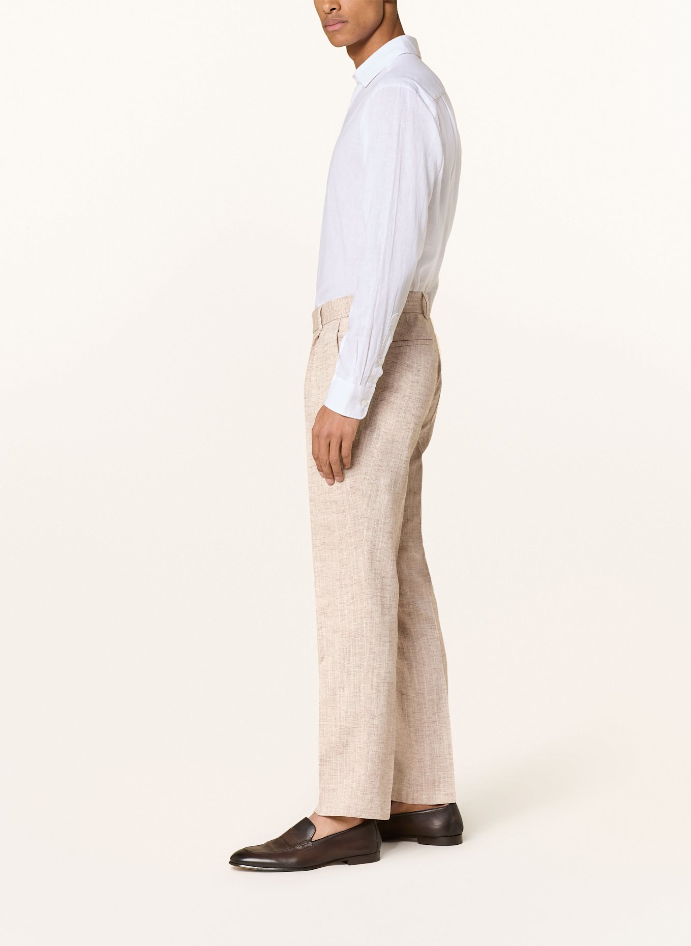 CG - CLUB of GENTS Anzughose CG PETER Slim Fit mit Leinen: 22 BEIGE