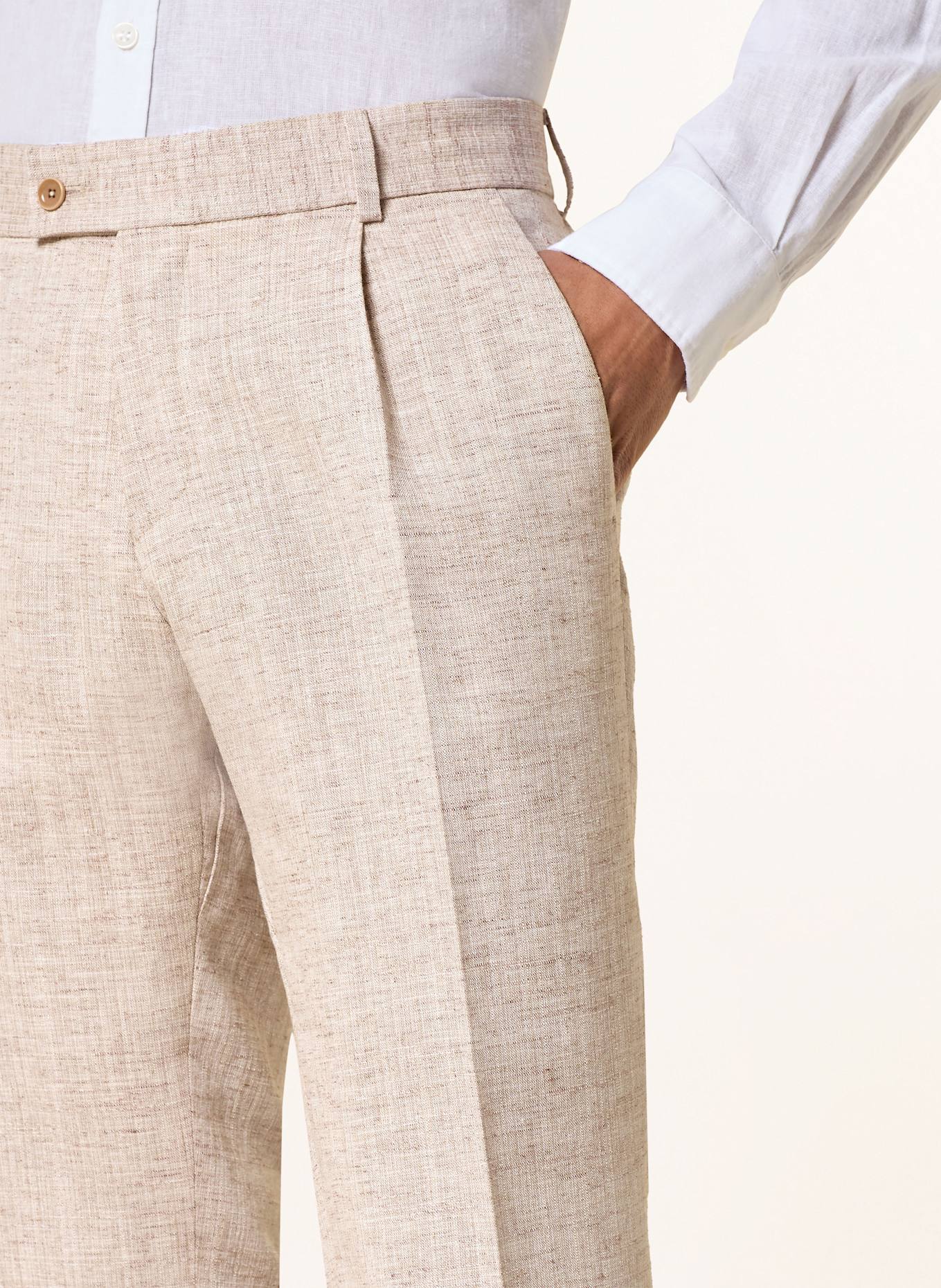 CG - CLUB of GENTS Anzughose CG PETER Slim Fit mit Leinen: 22 BEIGE