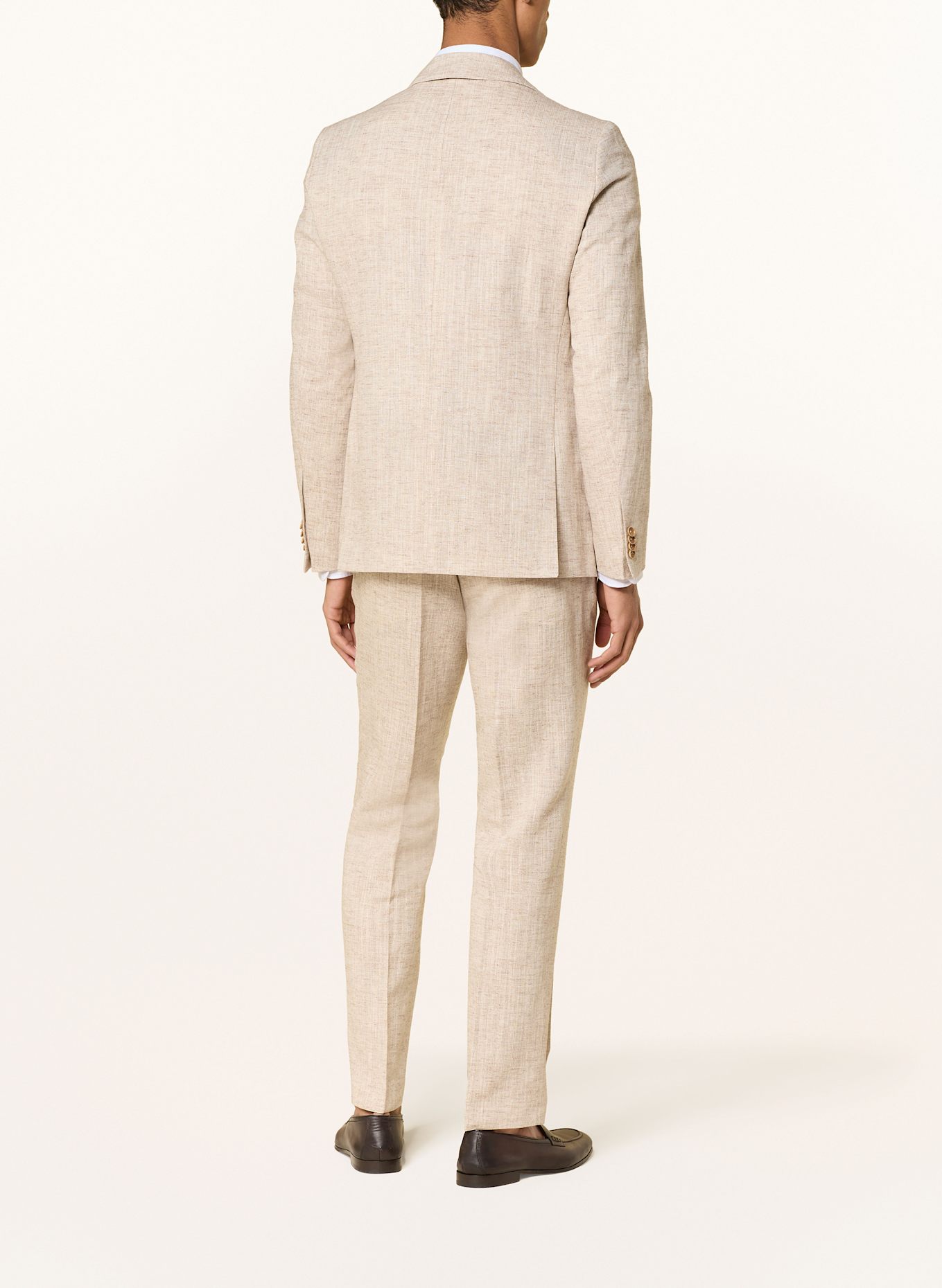 CG - CLUB of GENTS PETERSON slim fit suit jacket with linen: BEIGE