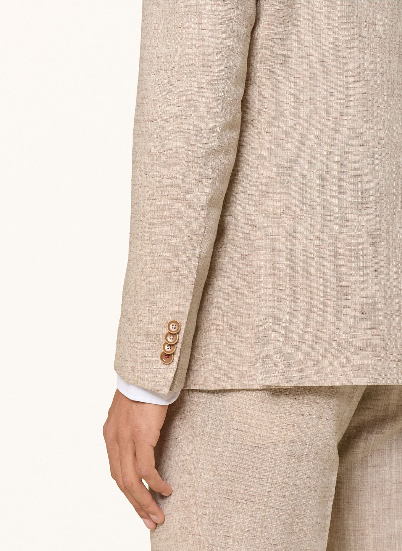 CG - CLUB of GENTS PETERSON slim fit suit jacket with linen: BEIGE