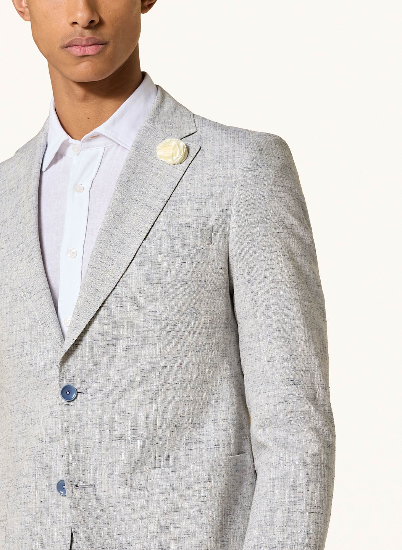 CG - CLUB of GENTS Anzugsakko PETERSON Slim Fit mit Leinen: HELLBLAU