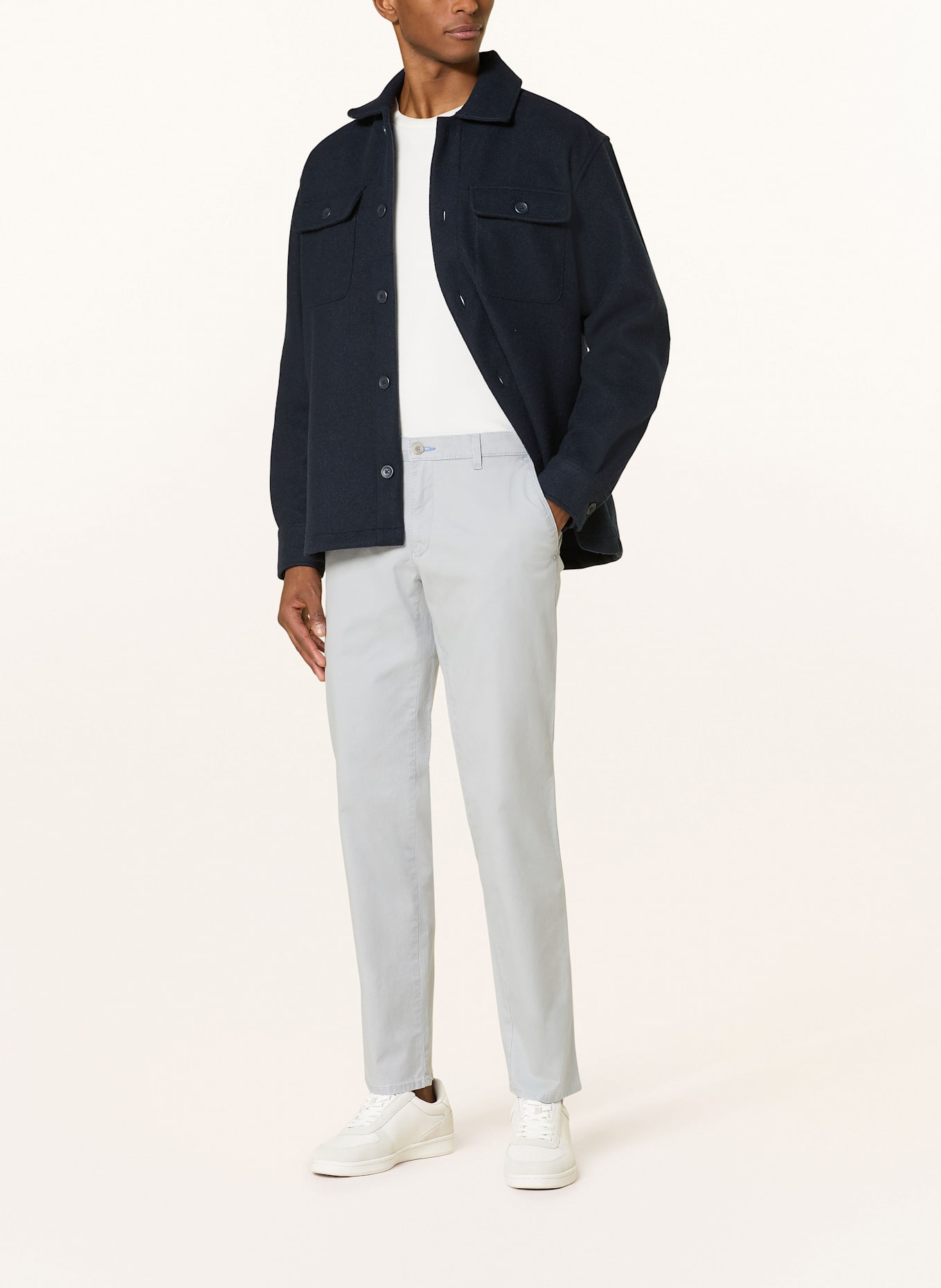 BRAX Pantalon chino FABIO coupe moderne: GRIS CLAIR