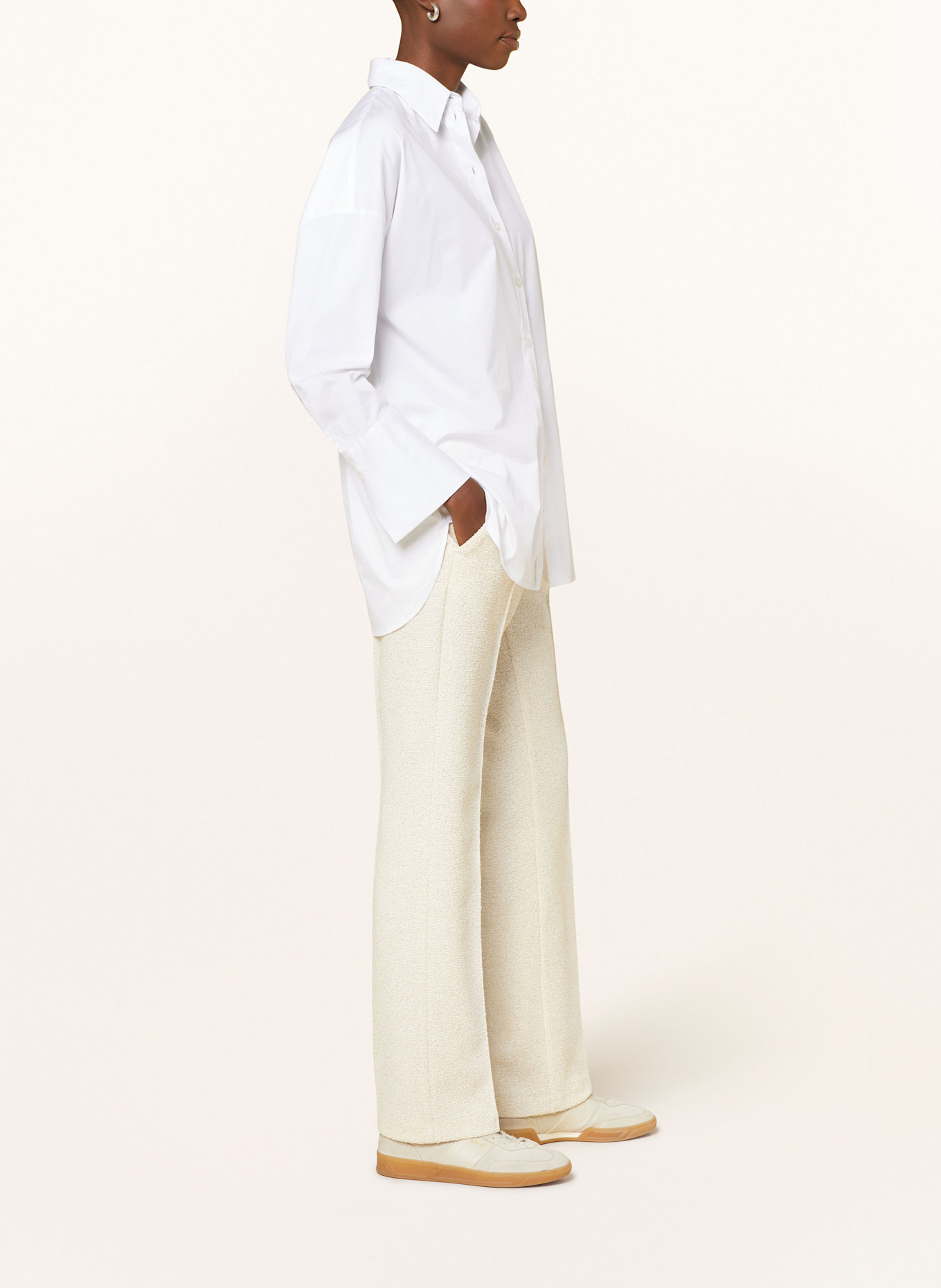 BRAX Bouclé-Hose MARON mit Glitzergarn: BEIGE