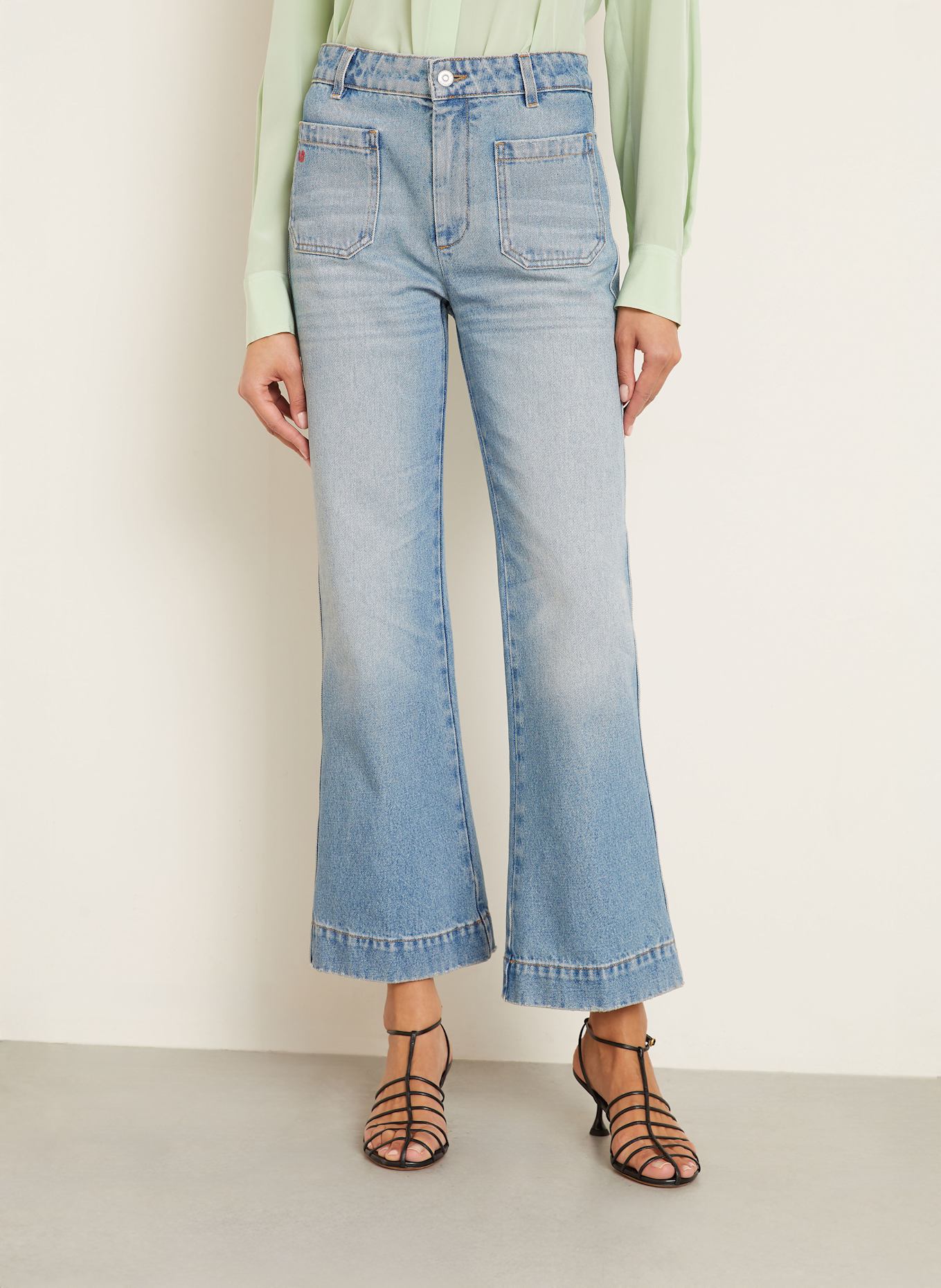 VICTORIA BECKHAM Flared jeans ALINA: 9204 PALE BLUE WASH