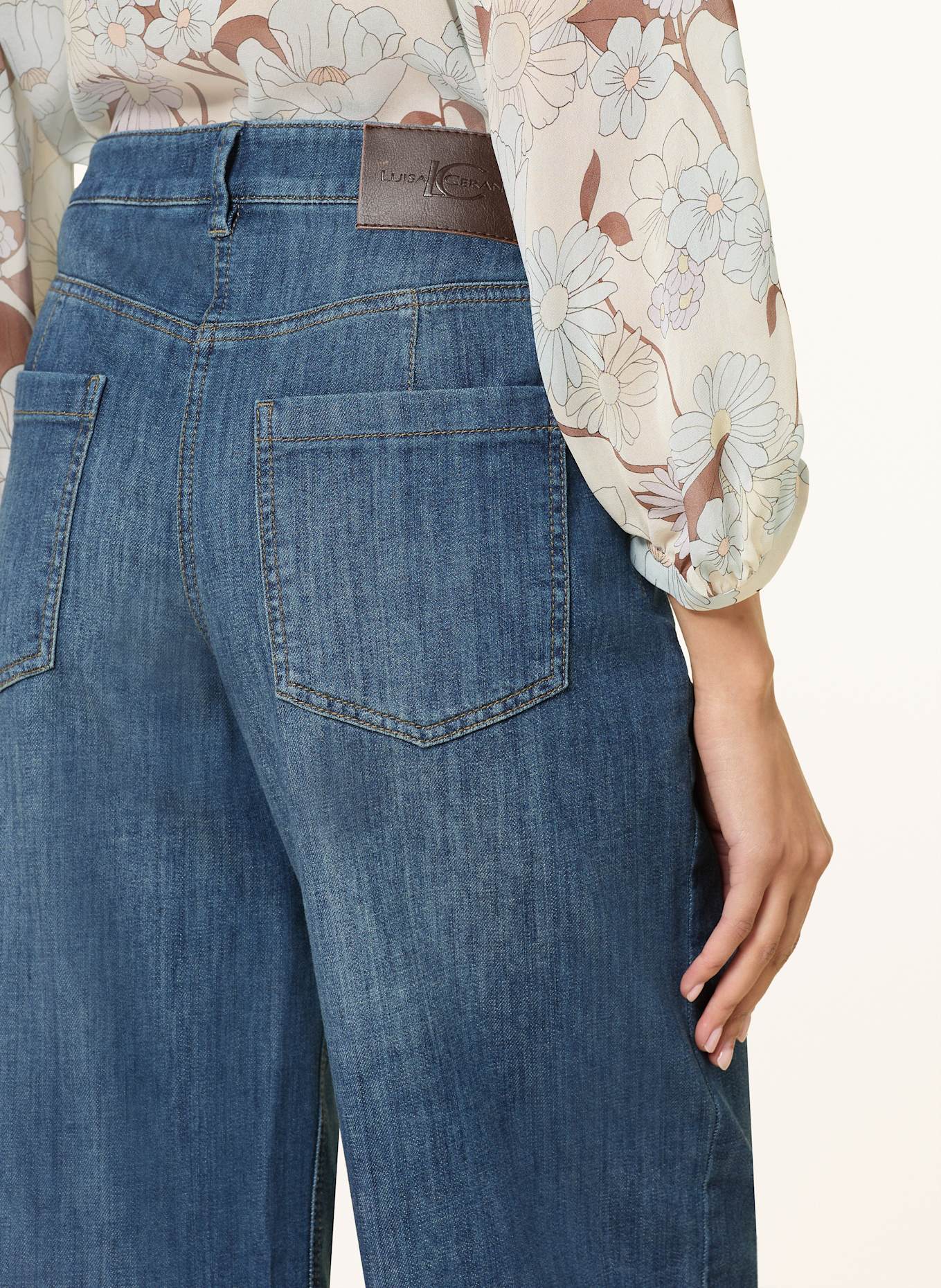 LUISA CERANO Straight Jeans: 256 blue