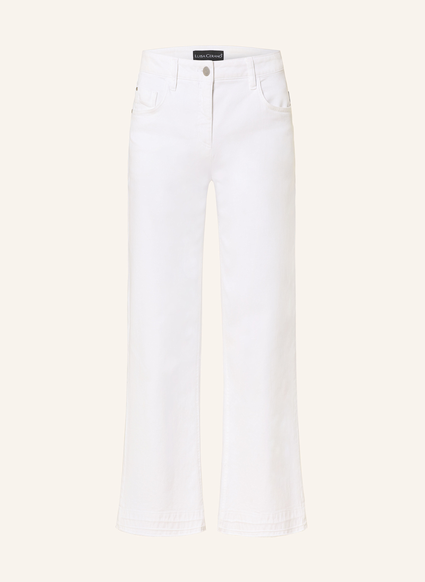 LUISA CERANO Jeans: 100 bleached white
