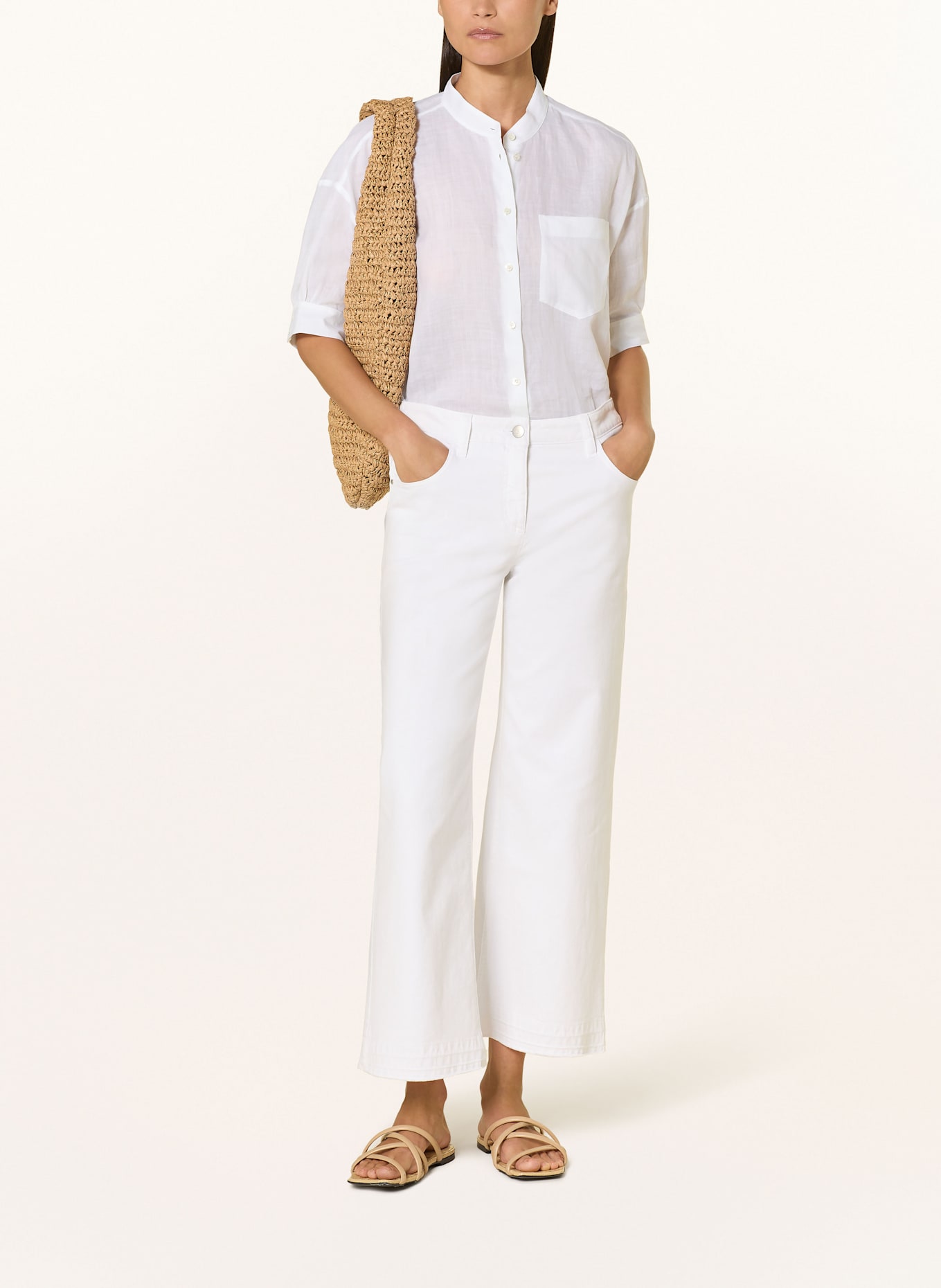 LUISA CERANO Jeans: 100 bleached white