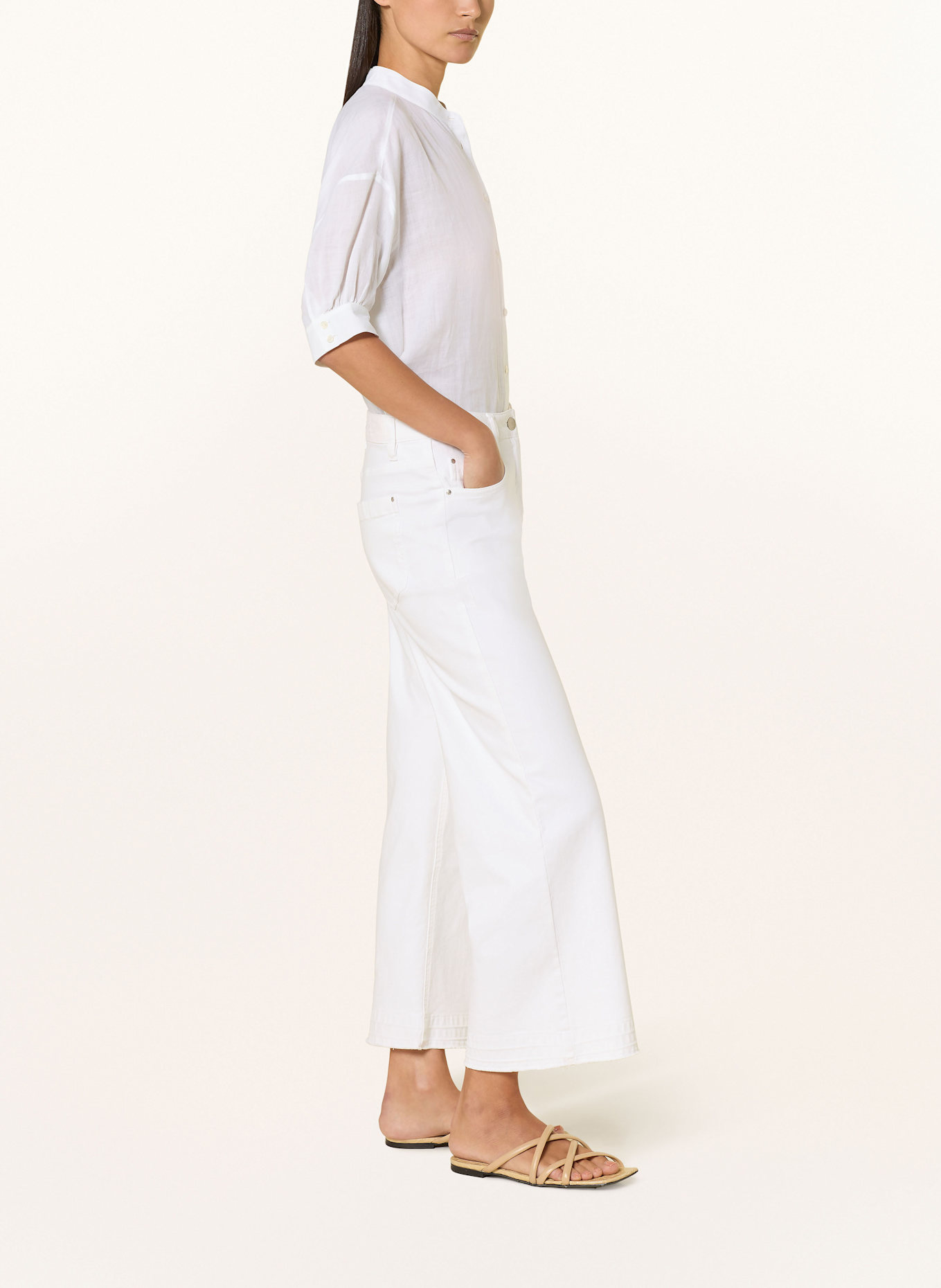 LUISA CERANO Jeans: 100 bleached white