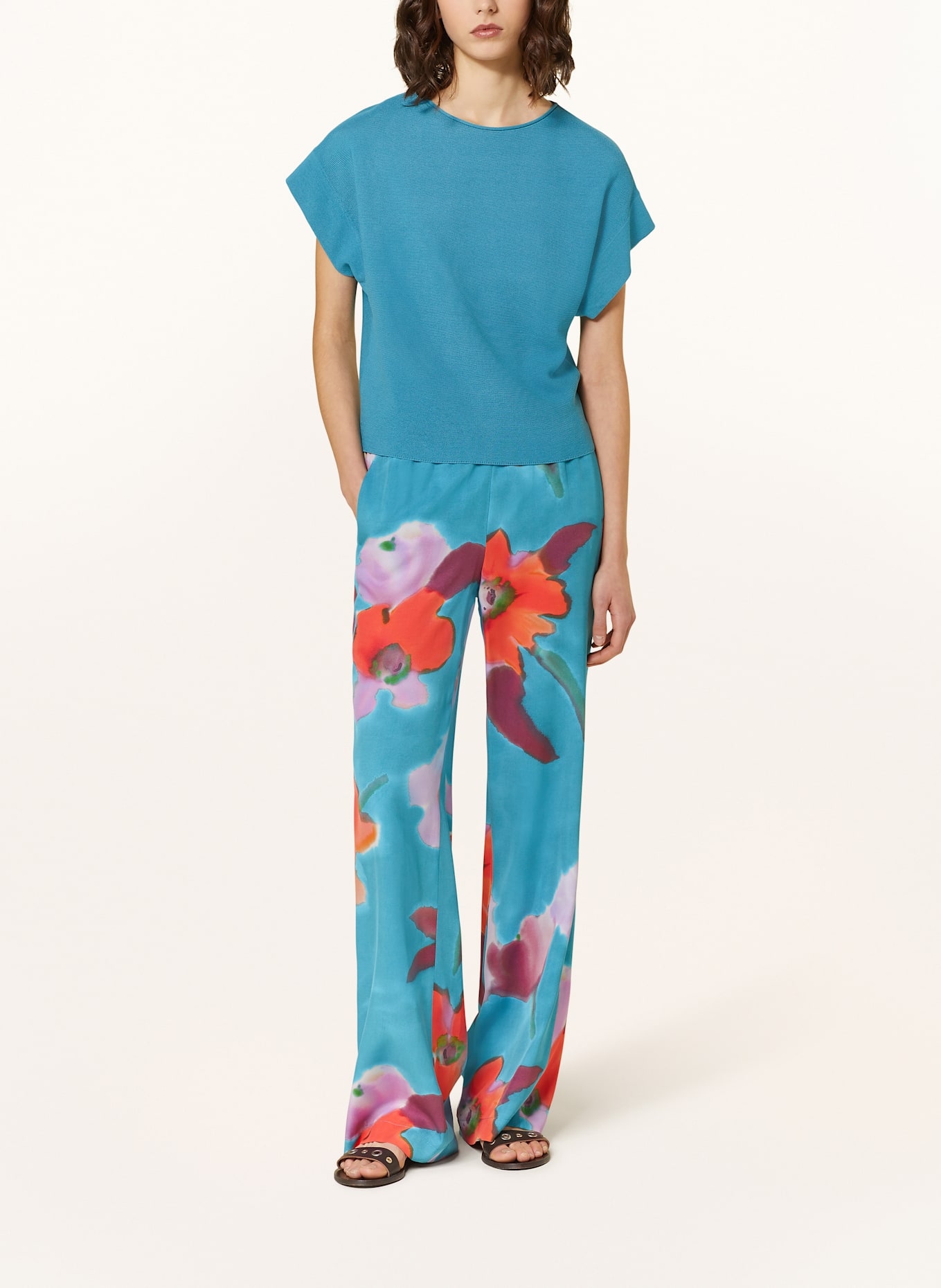 LUISA CERANO Strickshirt: TÜRKIS