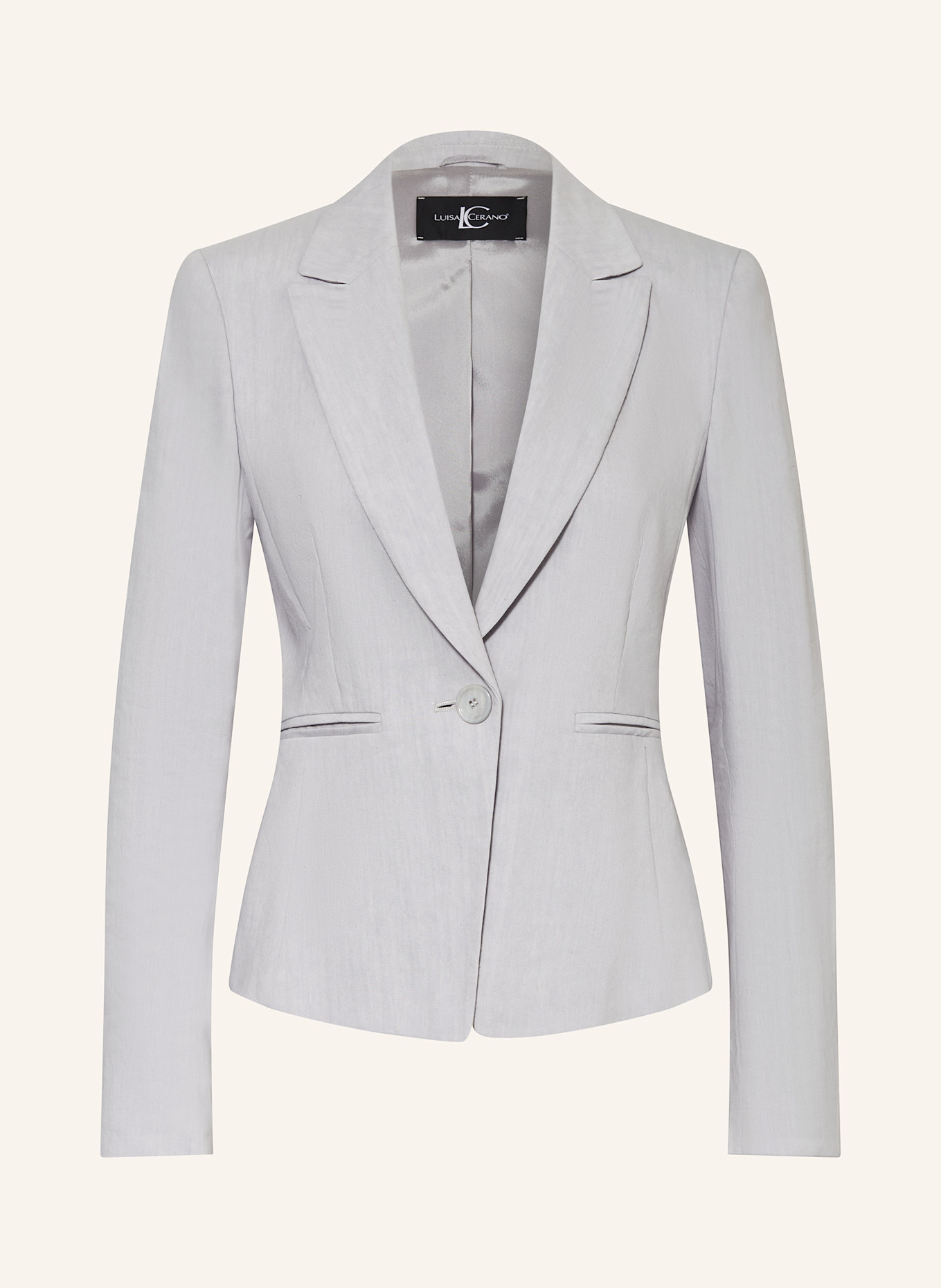 LUISA CERANO Blazer with linen: BLUE GRAY