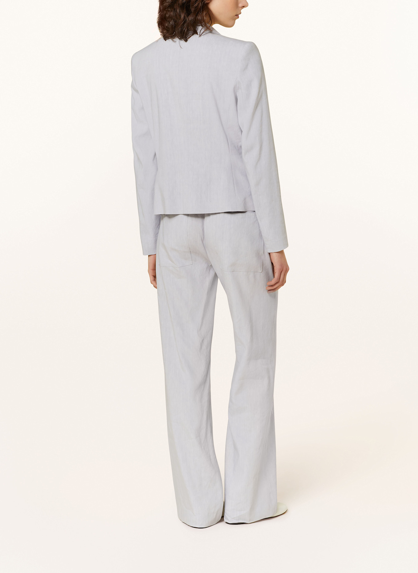 LUISA CERANO Blazer with linen: BLUE GRAY