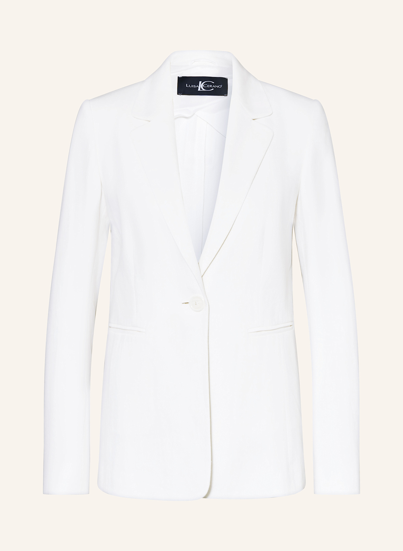 LUISA CERANO Blazer mit Leinen: WEISS