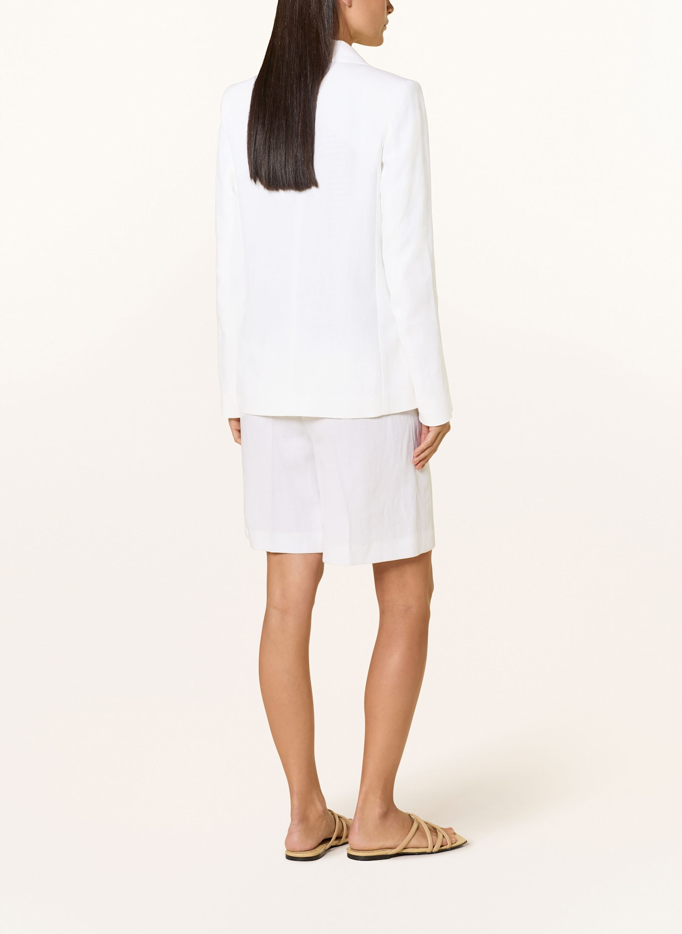 LUISA CERANO Blazer mit Leinen: WEISS