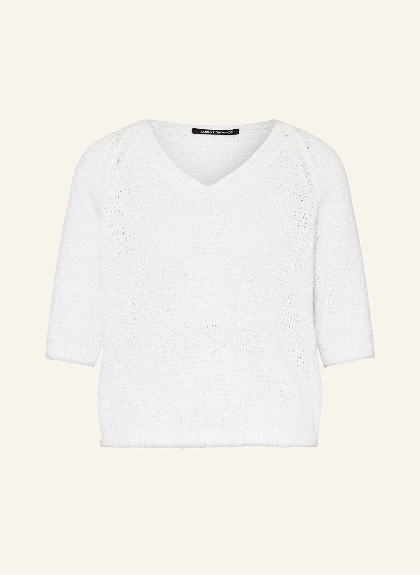 LUISA CERANO Strickshirt: WEISS