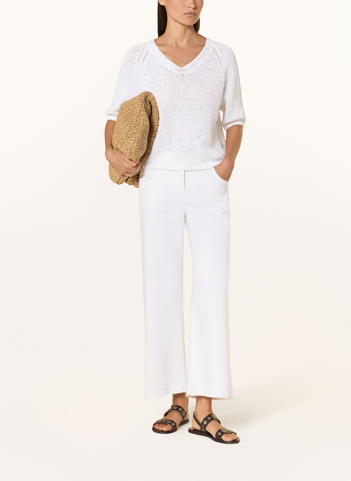 LUISA CERANO Strickshirt: WEISS