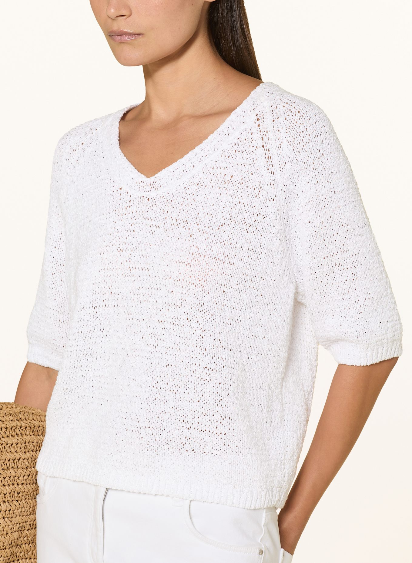 LUISA CERANO Strickshirt: WEISS