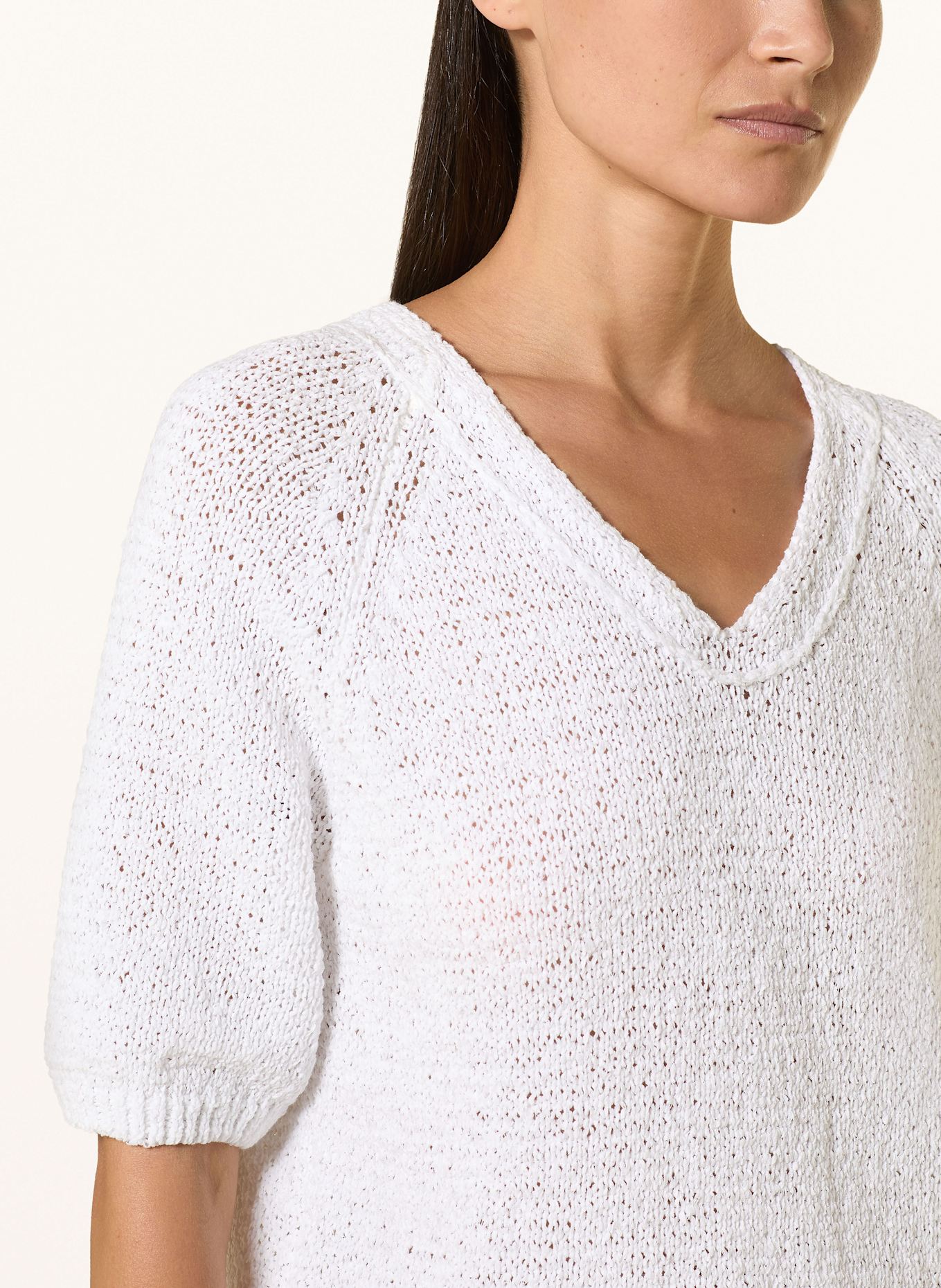 LUISA CERANO Strickshirt: WEISS
