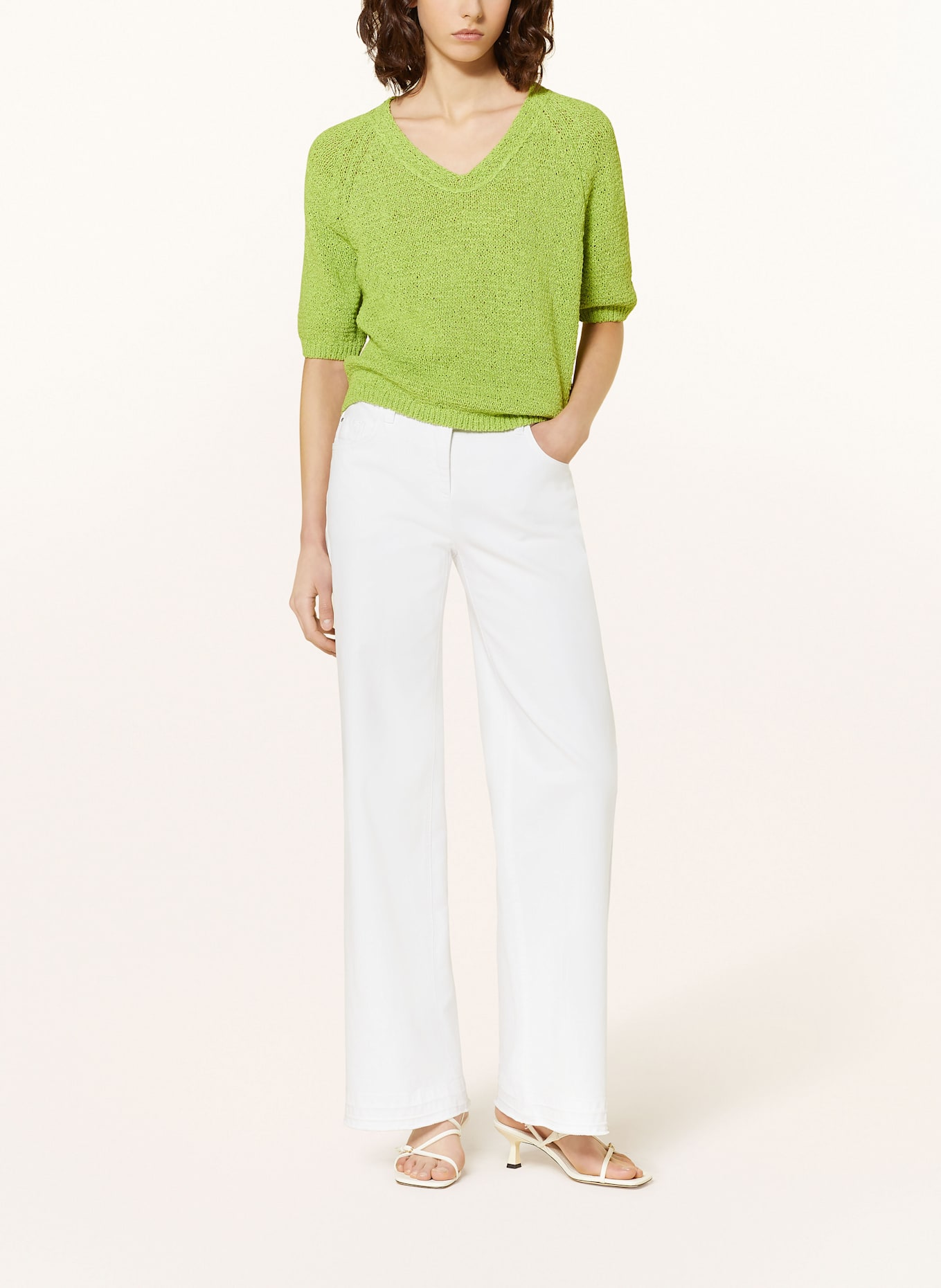 LUISA CERANO Strickshirt: HELLGRÜN