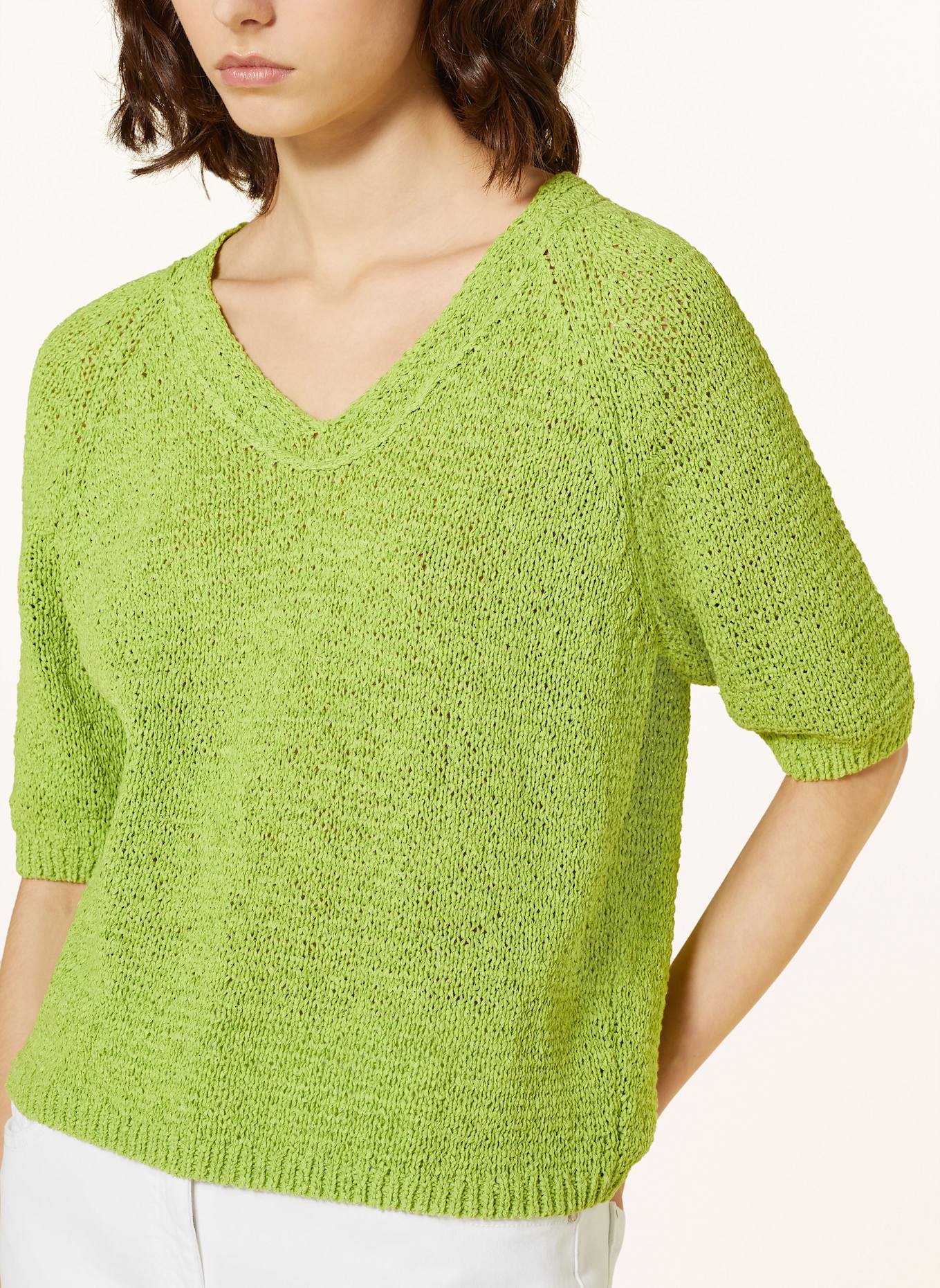 LUISA CERANO Strickshirt: HELLGRÜN