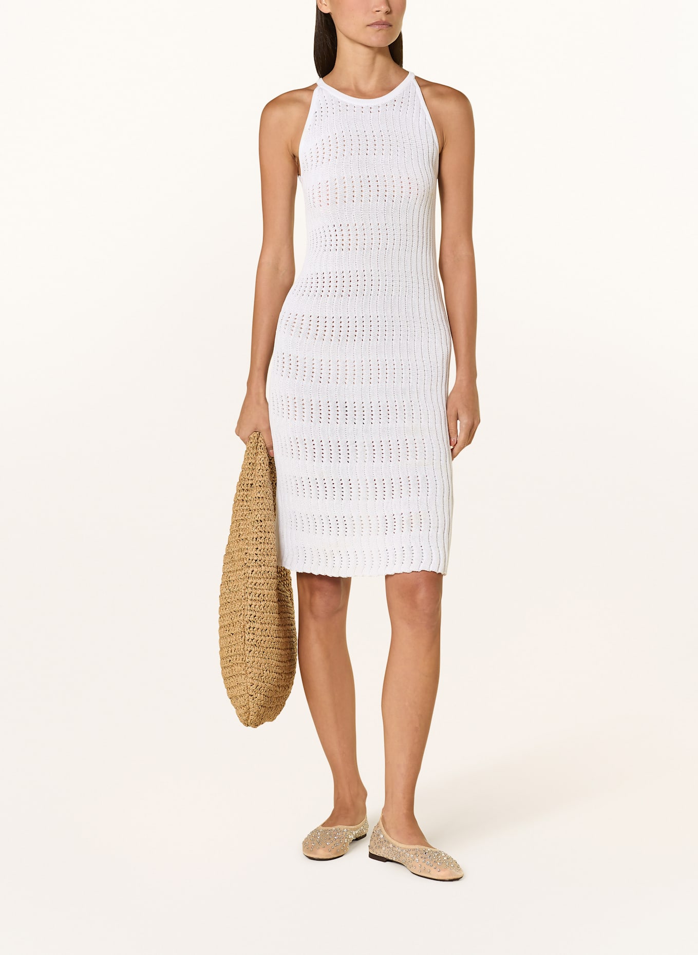 LUISA CERANO Strickkleid: WEISS